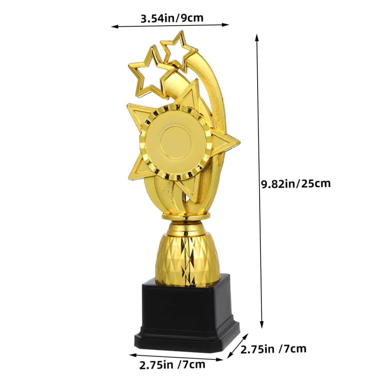 OHPHCALL Unique Competition Trophy Cups - Set of 2 Plastic Winner's Award Trophies for School Celebrations, Sports Events & Party Awards