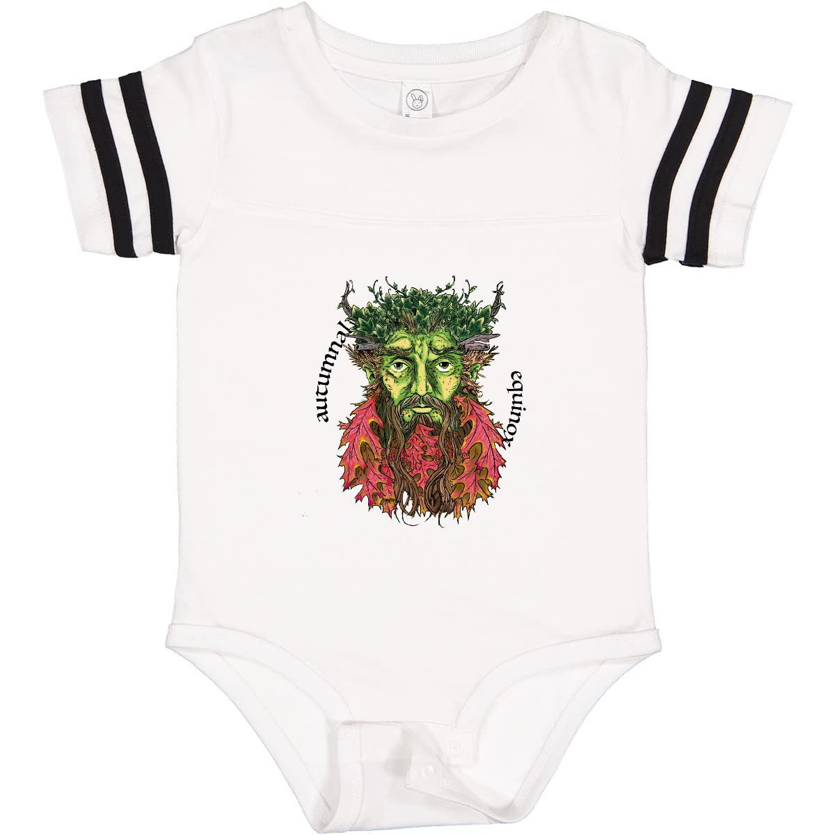 Inktastic Autumnal Equinox Green Man Into Fall Baby Bodysuit - Cute Autumn Outfit for Infants, Halloween & Thanksgiving Baby Clothes, Soft Cotton Onesie for Boys & Girls