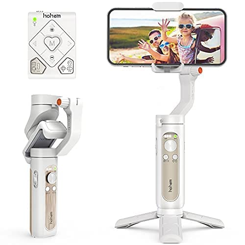 Hohem iSteady X2 3-Axis Smartphone Gimbal Stabilizer - Foldable Handheld Phone Stabilizer with Remote Control for iPhone 14 Pro Max/13/12/X/XS & Samsung S22 - Perfect for Vlogging, YouTube Videos, Live Streaming & Travel Photography