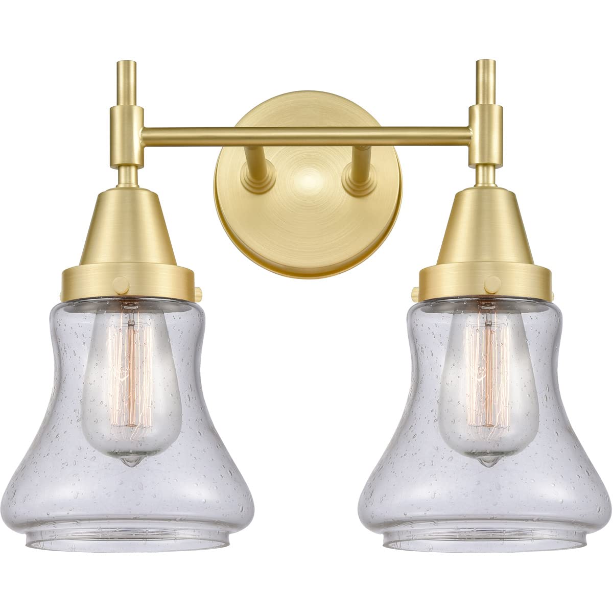 Innovations 447-2W-SB-G194-LED Transitional LED Bathroom Vanity Light Fixture in Brass Finish - Perfect for Modern Bathrooms, Powder Rooms & Home Renovations