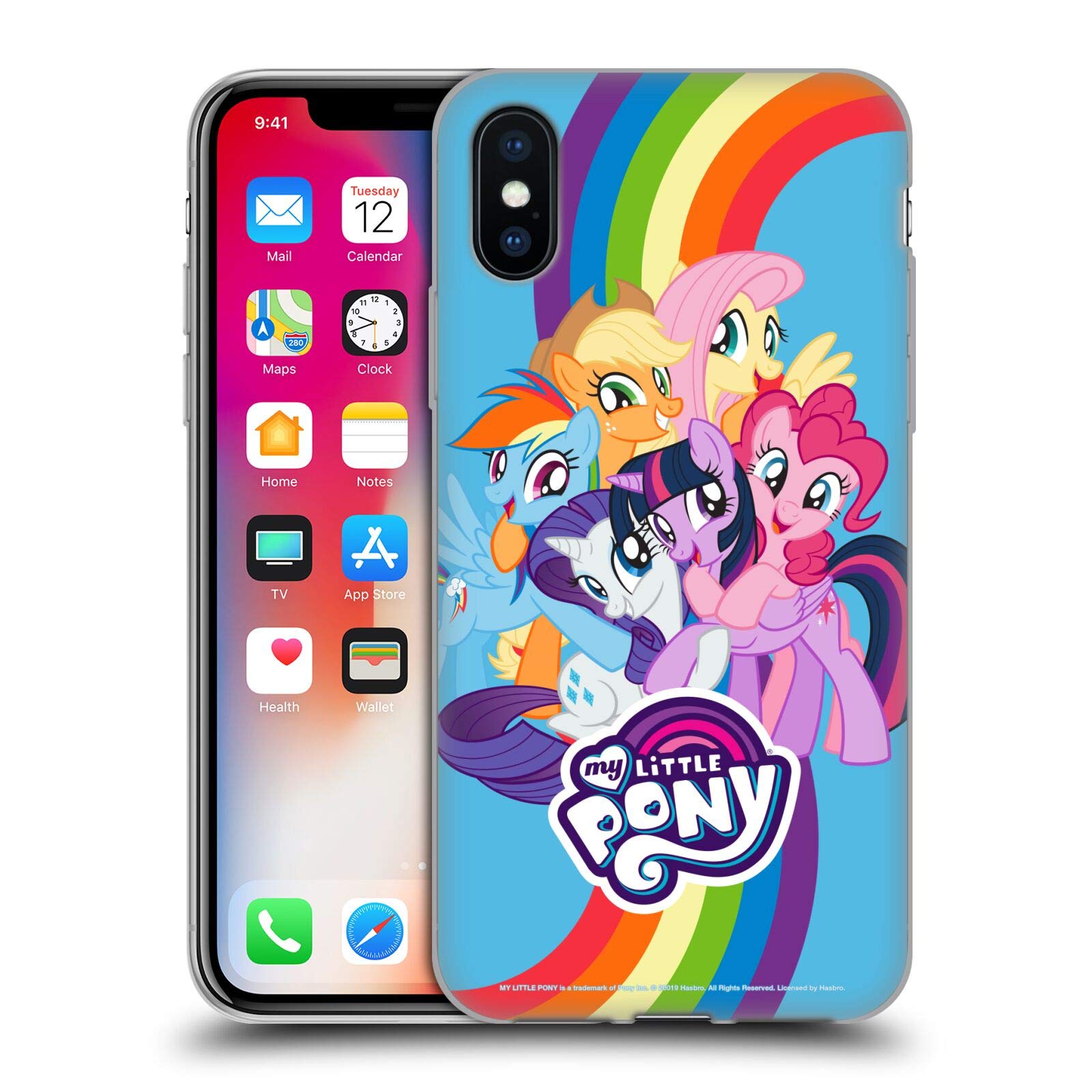 Head Case Designs 官方授权 My Little Pony 角色艺术软胶手机壳 适用于 Apple iPhone X/Xs 保护套 个性时尚礼物