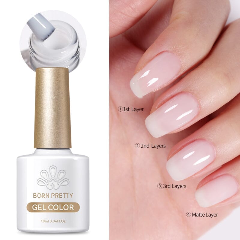 Nude Jelly Gel - 10ml Transparent Nail Polish for Natural & Glossy Manicure - Perfect for Everyday Wear & Special Occasions
