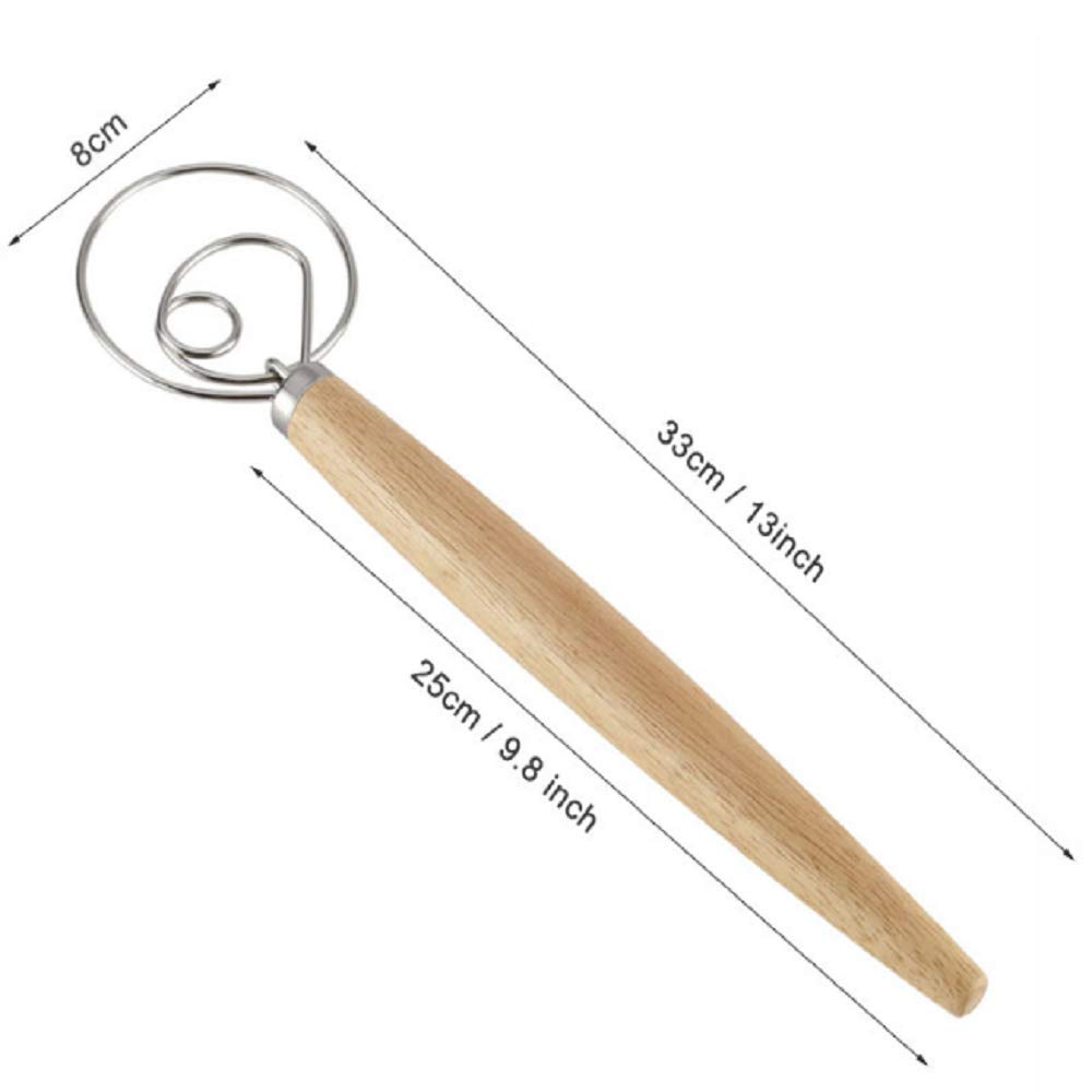 Premium Stainless Steel Danish Dough Whisk - 13