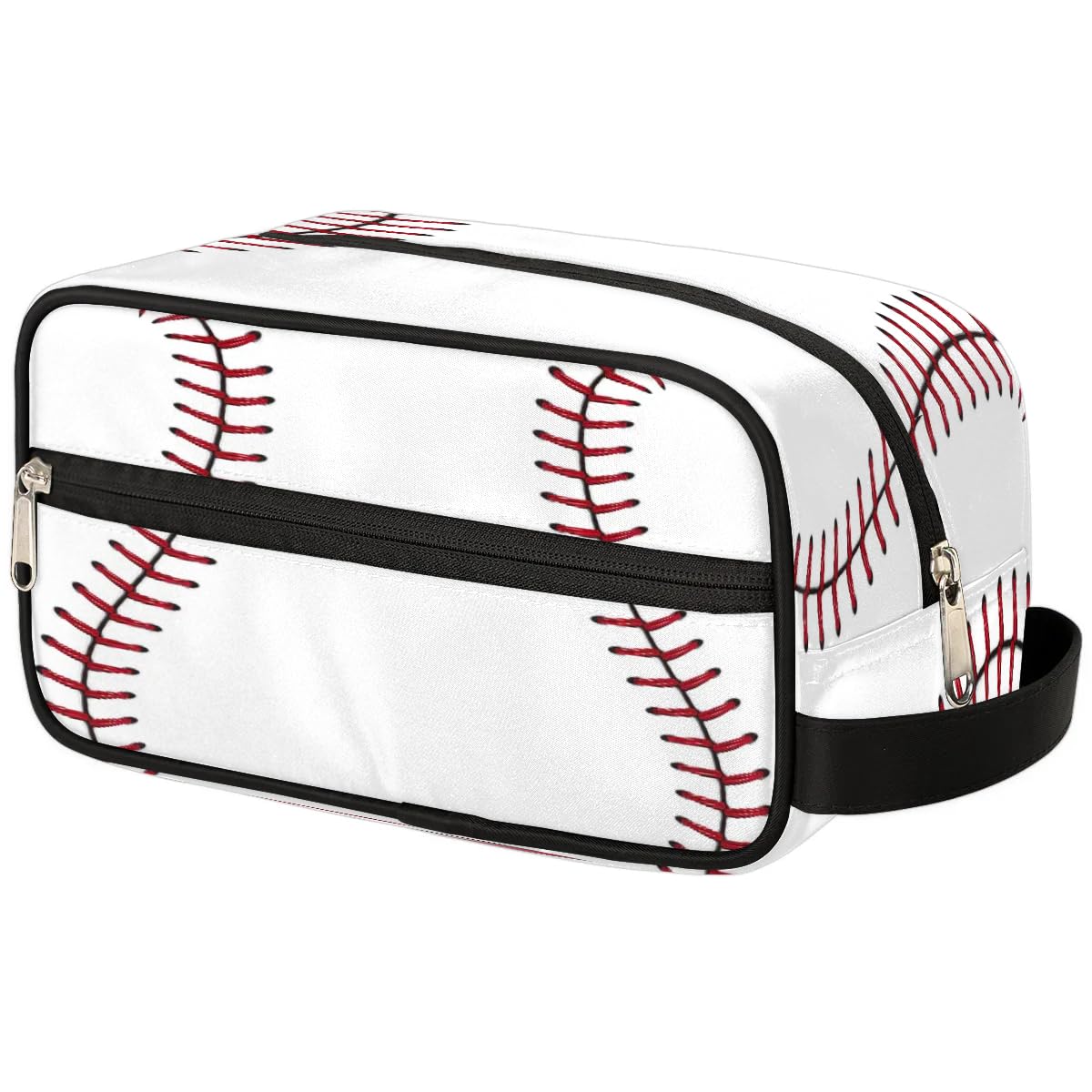 Baseball Toiletry Bag for Women & Men - Waterproof Travel Dopp Kit, Lightweight Shaving Bag for Toiletries (10.5 x 4.4 x 5.3 Inches) - Perfect for Gym, Camping & Weekend Getaways
