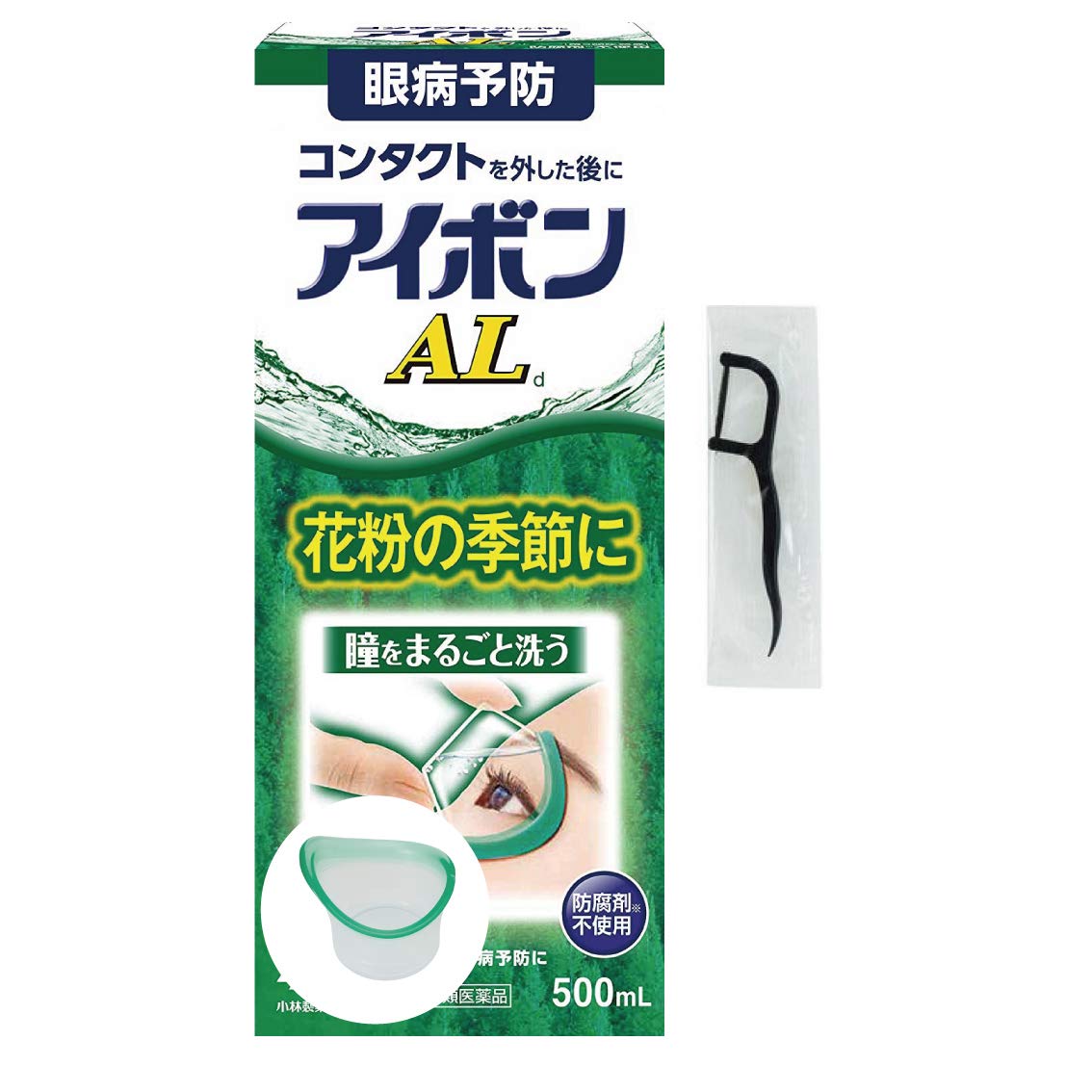 AL Vitamin 500ml Eye Wash Solution with Original Dental Floss - First Aid for Eye Irritation & Oral Care at Home, Work, and Travel