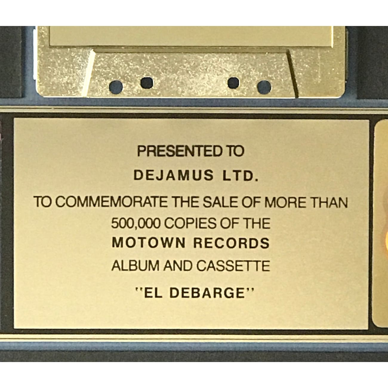 El DeBarge Debut Album RIAA Certified Gold Award - Perfect for Music Collectors & 80s R&B Fans