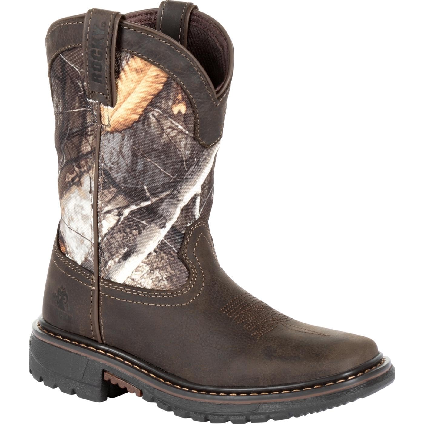 ROCKY Kids' Ride FLX Western Boots - Comfortable & Durable Cowboy Boots for Boys & Girls - Perfect for Horseback Riding, Rodeos & Western Style Outfits