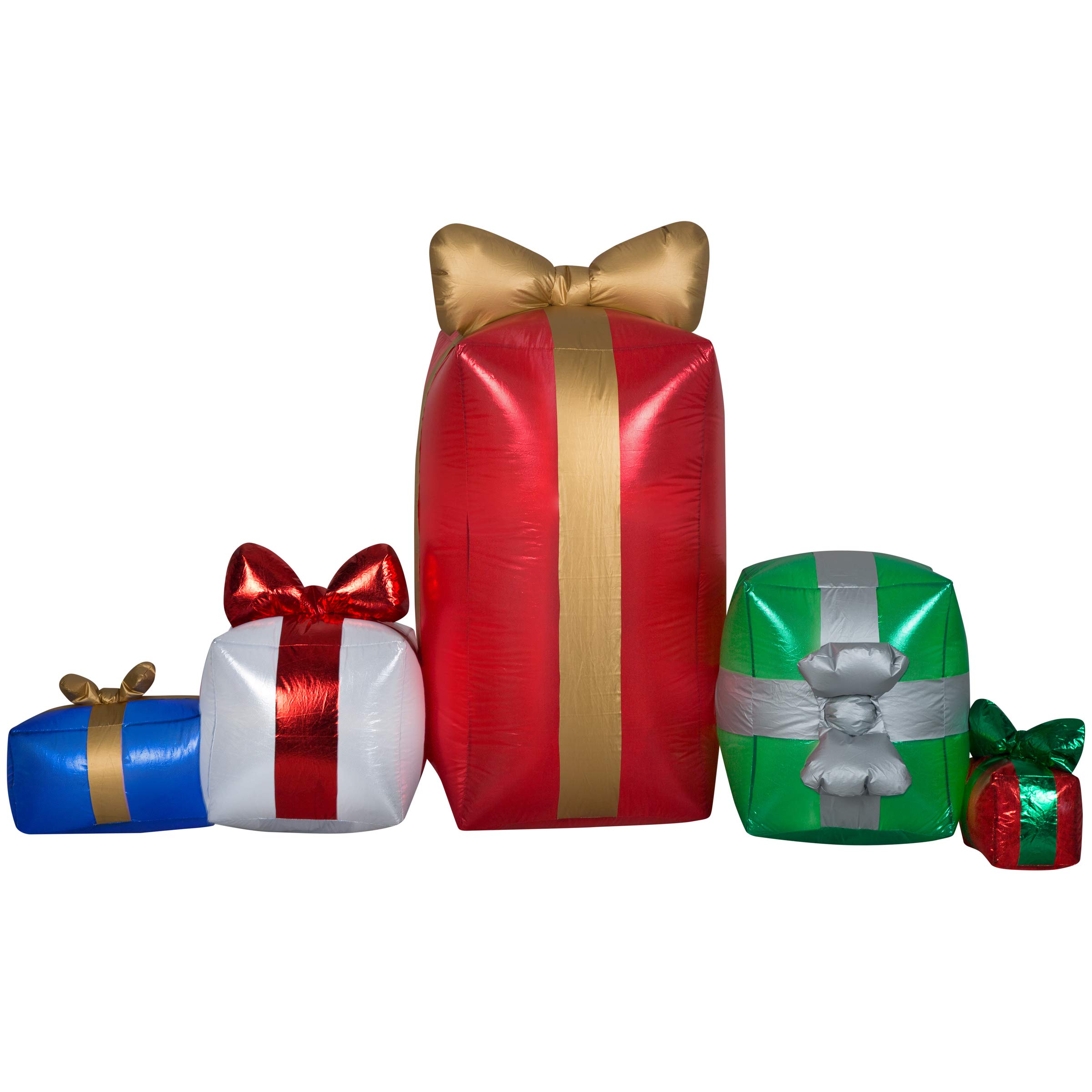 Gemmy 7.5' Airblown Inflatable Christmas Gift Box Scene - Holiday Yard Decoration for Outdoor Xmas Decor