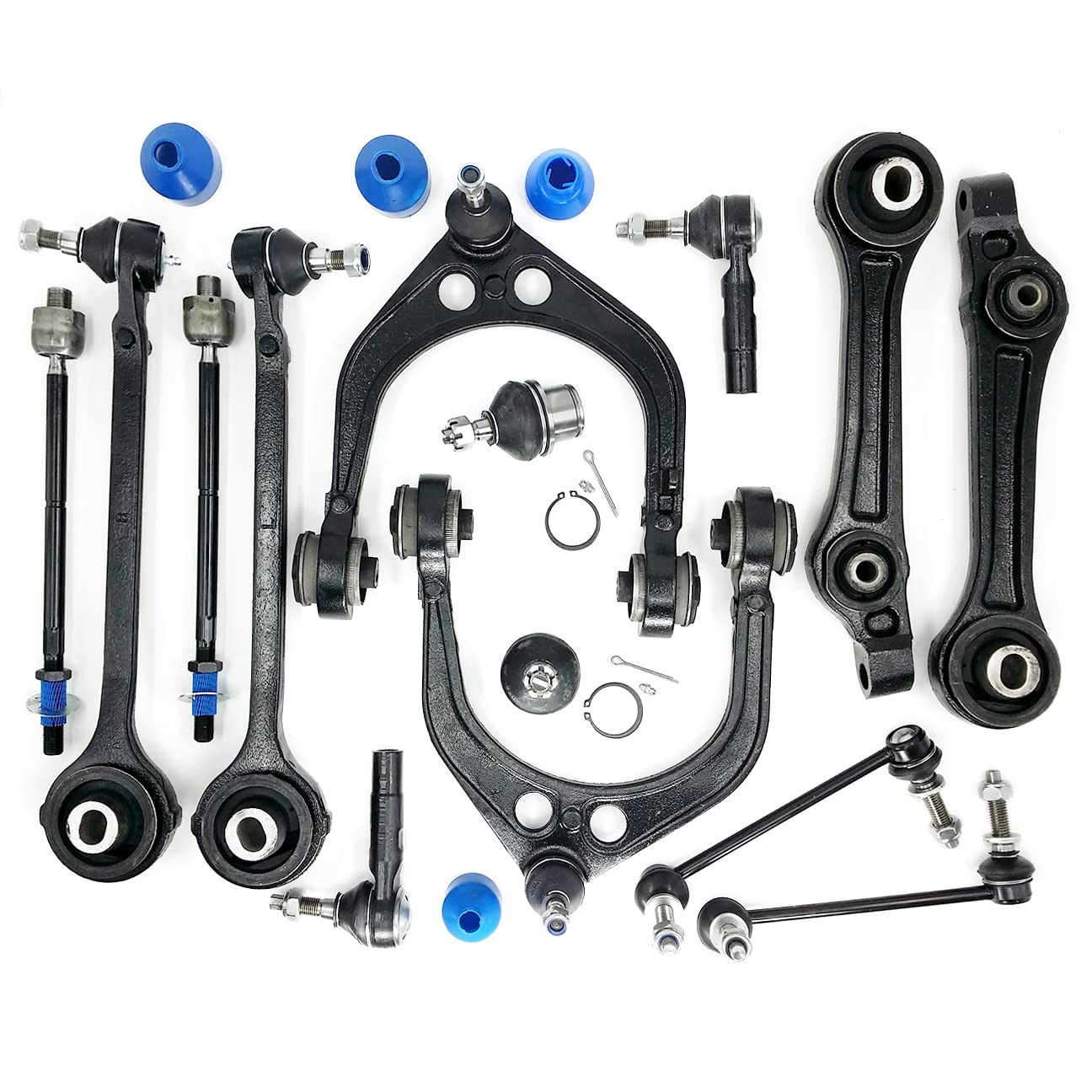 2005-2010 Chrysler 300 Dodge Charger Magnum Challenger Front Suspension Kit - Control Arm, Ball Joint, Tie Rod & Sway Bar - Improve Ride Quality & Handling - Perfect for Daily Driving & Performance Upgrades