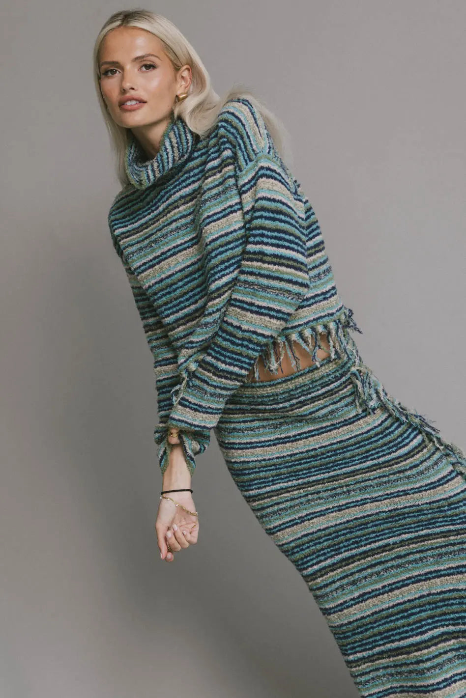 Amelia Striped Knit Sweater for Women - Cozy Casual Pullover - Perfect for Fall & Winter Outfits, Office Wear, and Weekend Relaxation
