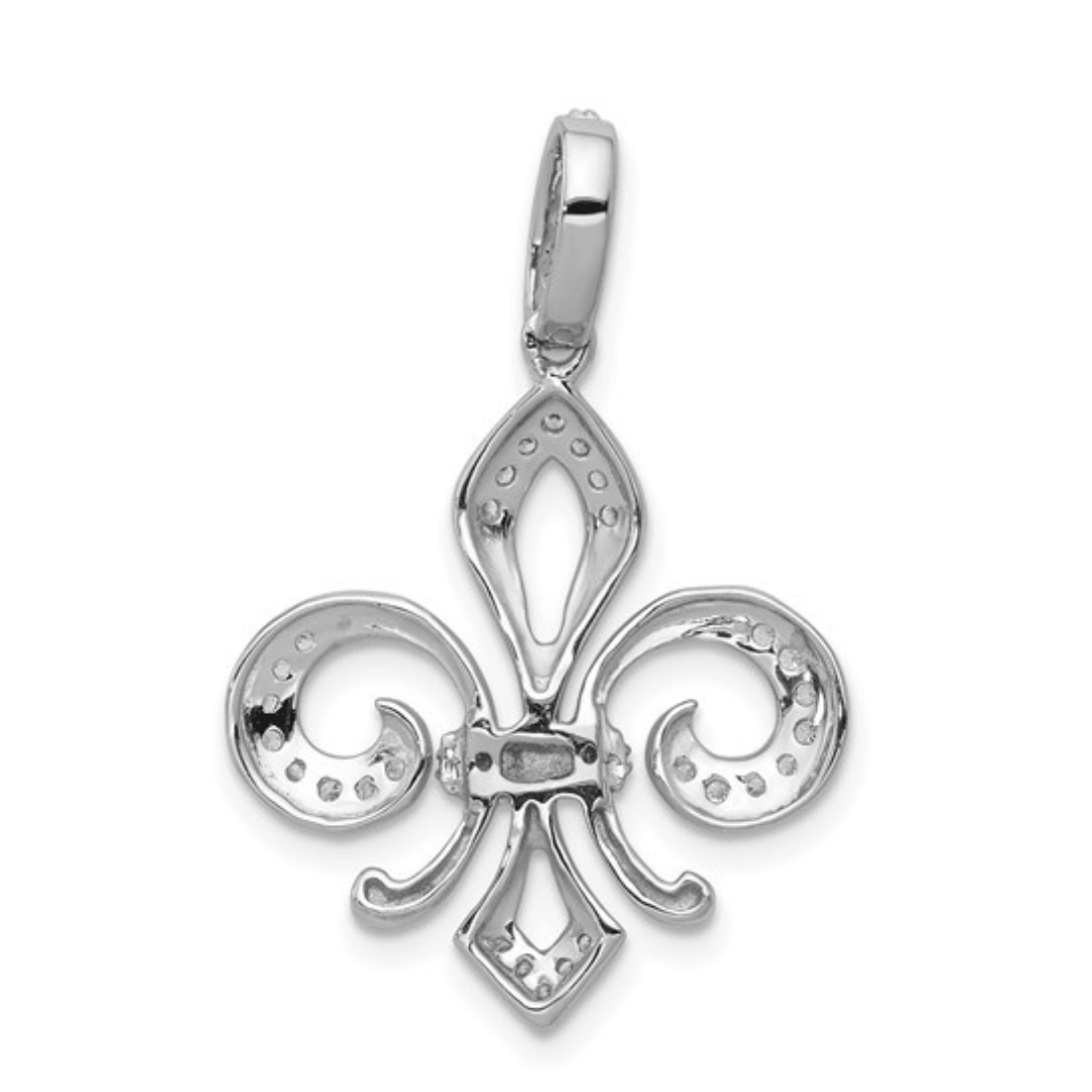14K Gold Two Tone Lab Diamond Flower Pendant Necklace for Women - Elegant Floral Jewelry Gift for Birthday, Anniversary & Valentine's Day
