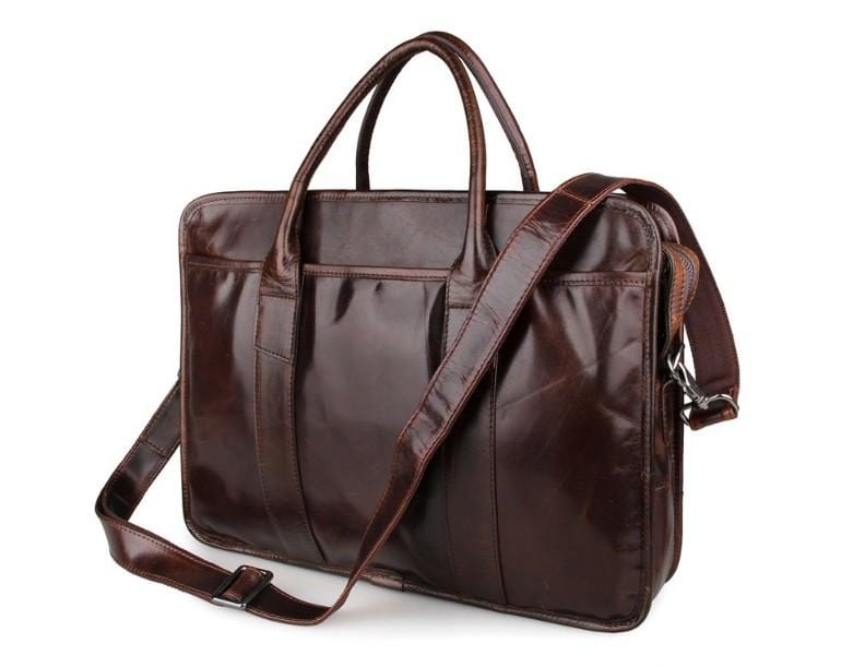 Premium Large Leather Laptop Messenger Bag for Men & Women - Durable Business Briefcase for Work, Travel & College - Fits 15.6 Inch Laptop & Accessories