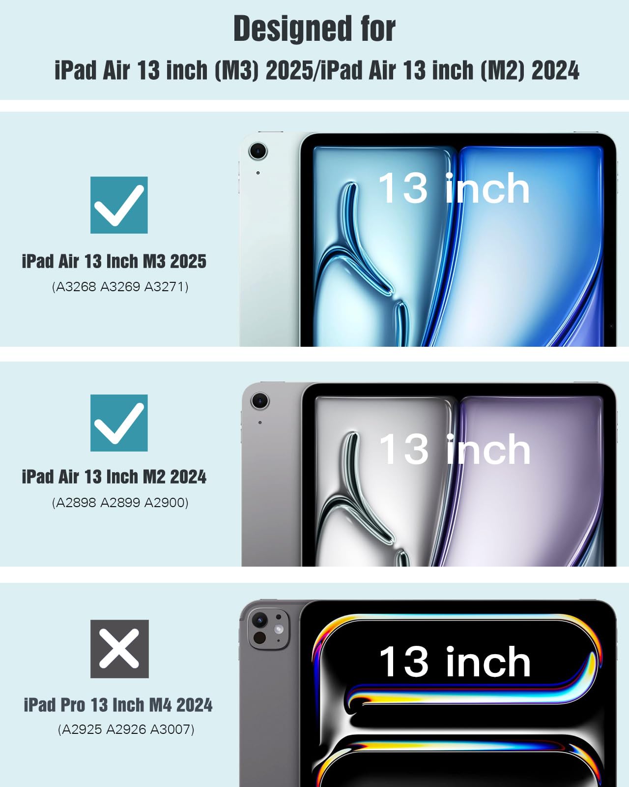 TiMOVO Clear Slim Lightweight TPU Protective Case for New iPad Air 13 inch (M3/M2 2025/2024 Model) - Transparent Back Cover with Pencil Pro & USB-C Pencil Support - Perfect for Work, Study & Travel