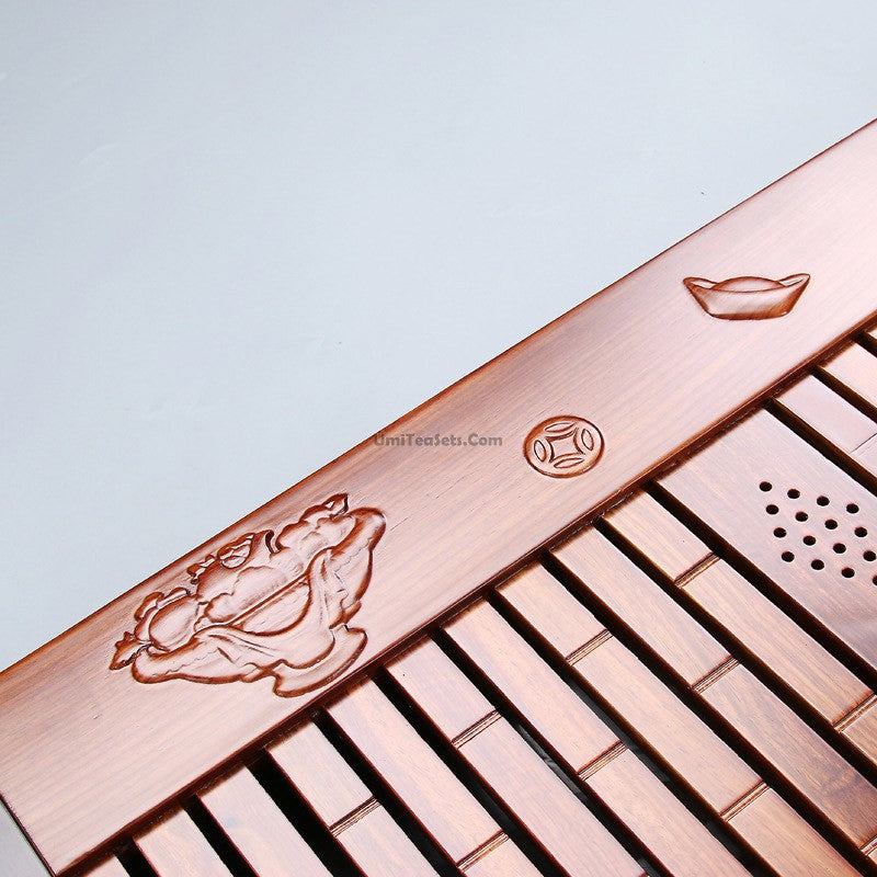 Premium Natural Rosewood Gongfu Tea Tray - Handcrafted Chinese Tea Ceremony Tray for Brewing, Serving & Display - Perfect for Home, Office & Tea Shops