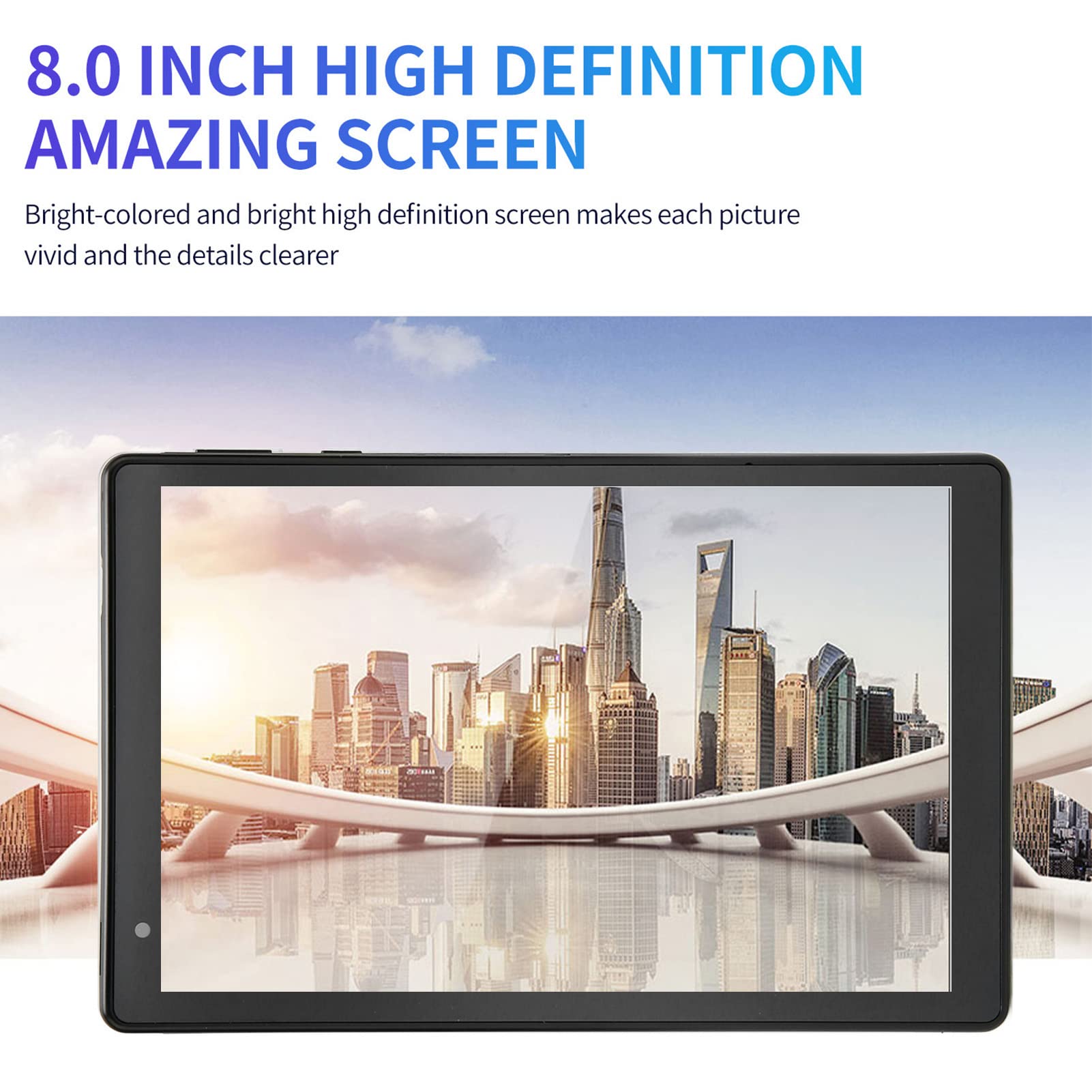 8 Inch Kids Tablet with Octa-Core Processor - 2GB RAM 32GB Storage, Dual Camera & IPS Screen - WiFi Bluetooth Learning Tablet for Toddlers Ages 6-12 (4500mAh Battery, Black/Grey) - Perfect for Homeschooling, Educational Apps & Safe Online Learning