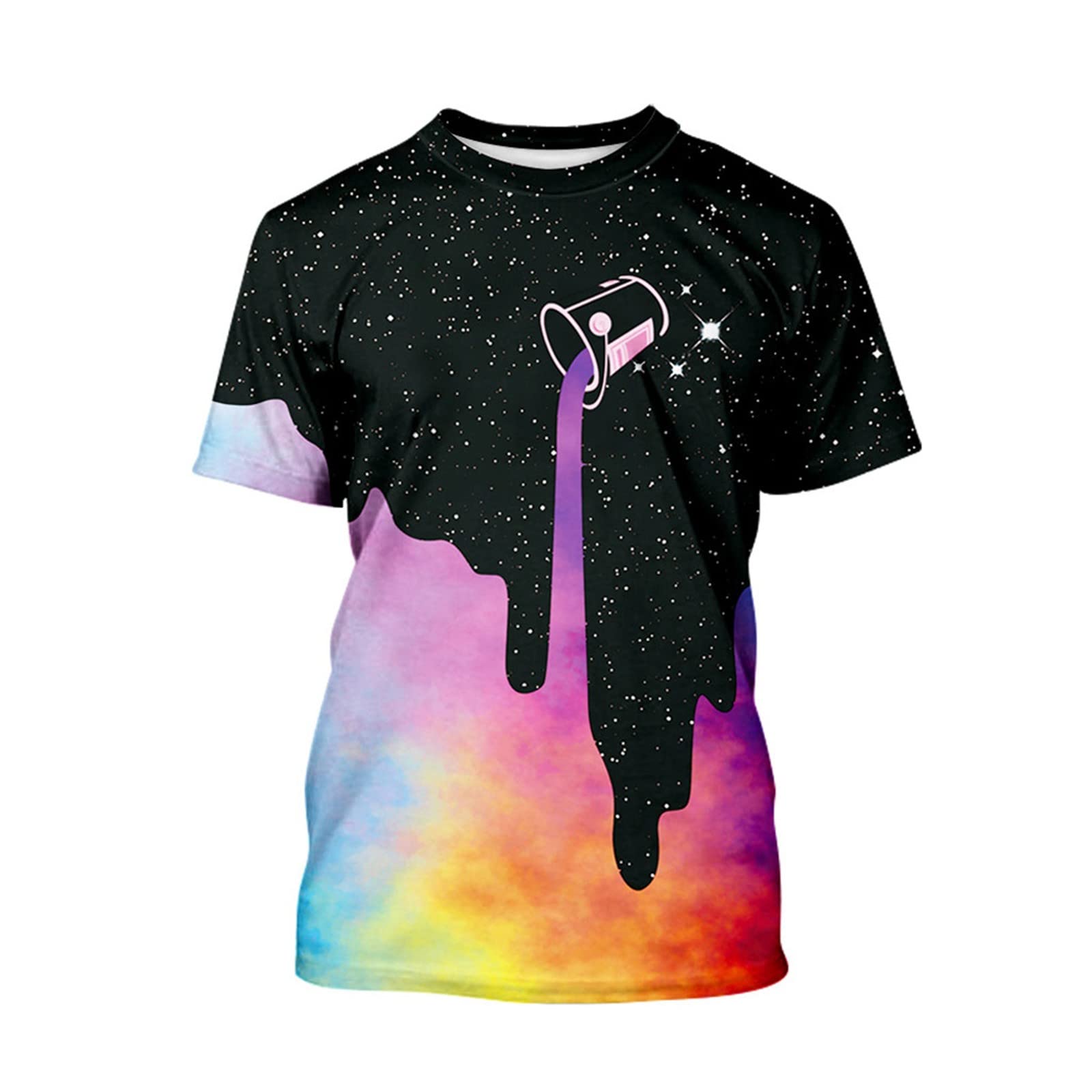 3D Printed Kids Blouse T-Shirt - Summer Graphic Tees for Girls & Boys - Casual Big Tops for Teens - Perfect for School, Playdates & Family Outings