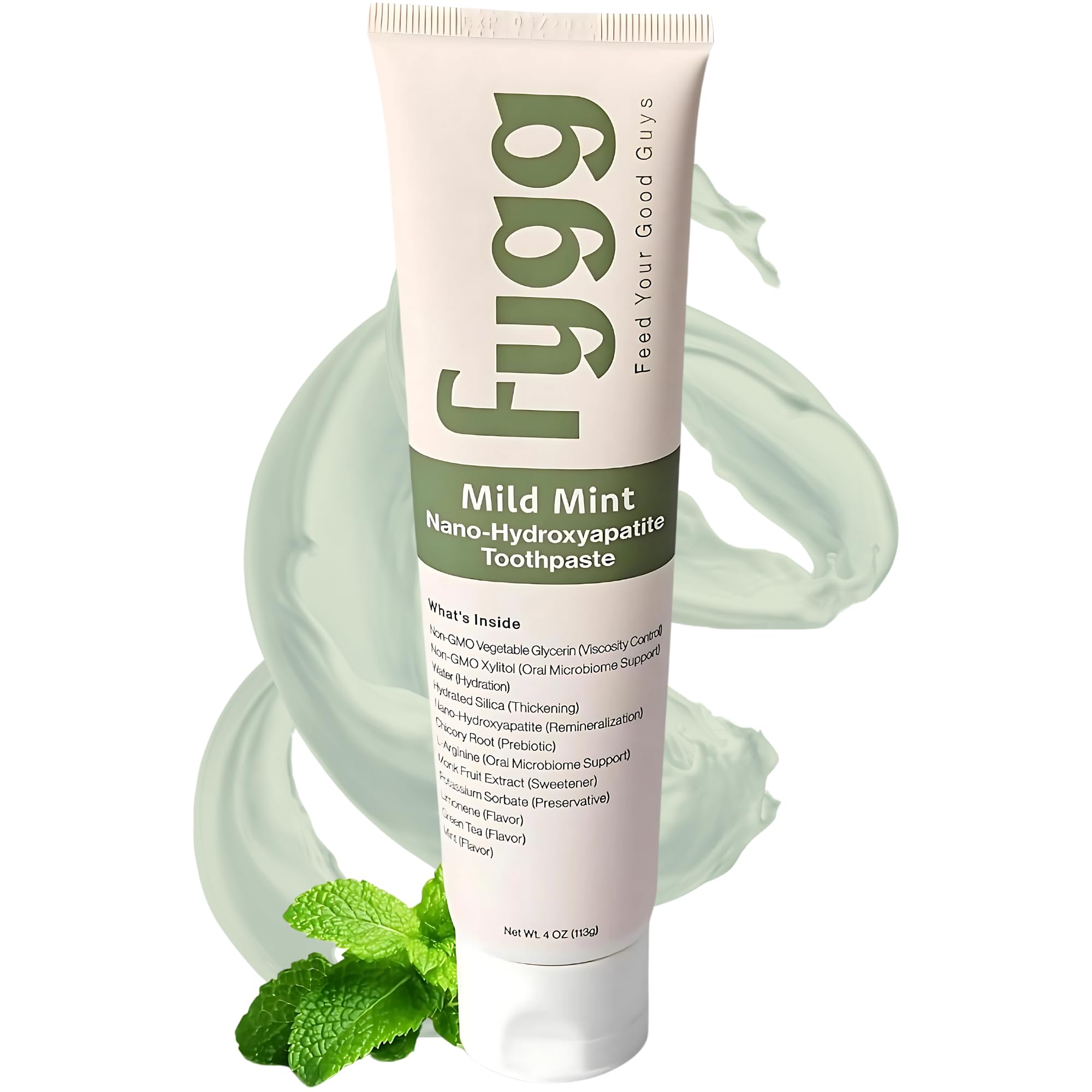 Fluoride Free Toothpaste with Nano Hydroxyapatite - Dentist Recommended Remineralizing & Whitening Toothpaste for Sensitive Teeth - Mild Mint Flavor - Safe for Adults & Kids (4oz) - Perfect for Daily Oral Care & Enamel Repair