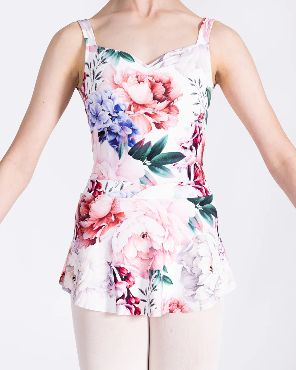 Botanica Sylvie Skirt - Women's Floral Print Midi Skirt with Elastic Waist | Perfect for Summer, Beach, and Casual Outings