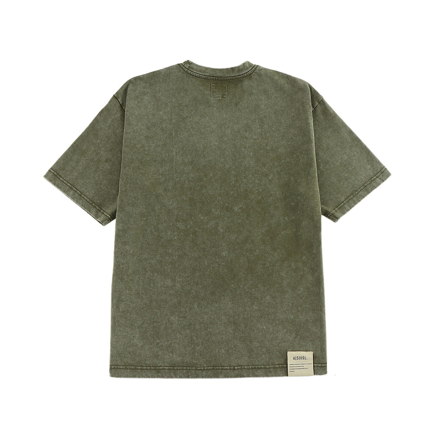 ASUSL Snow Wash Good Vibes Tee - Green Cotton T-Shirt for Men & Women - Casual Streetwear for Everyday Wear & Outdoor Activities