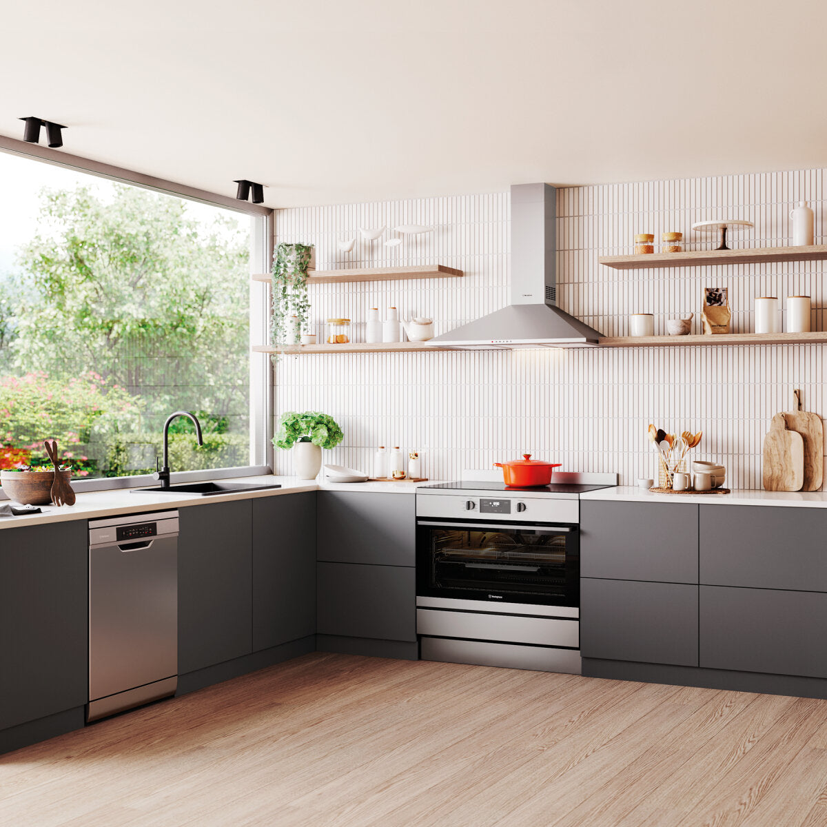 Westinghouse 90cm Electric Freestanding Cooker with Air Fryer | Stainless Steel WFE9546SD | Perfect for Modern Kitchens & Family Cooking