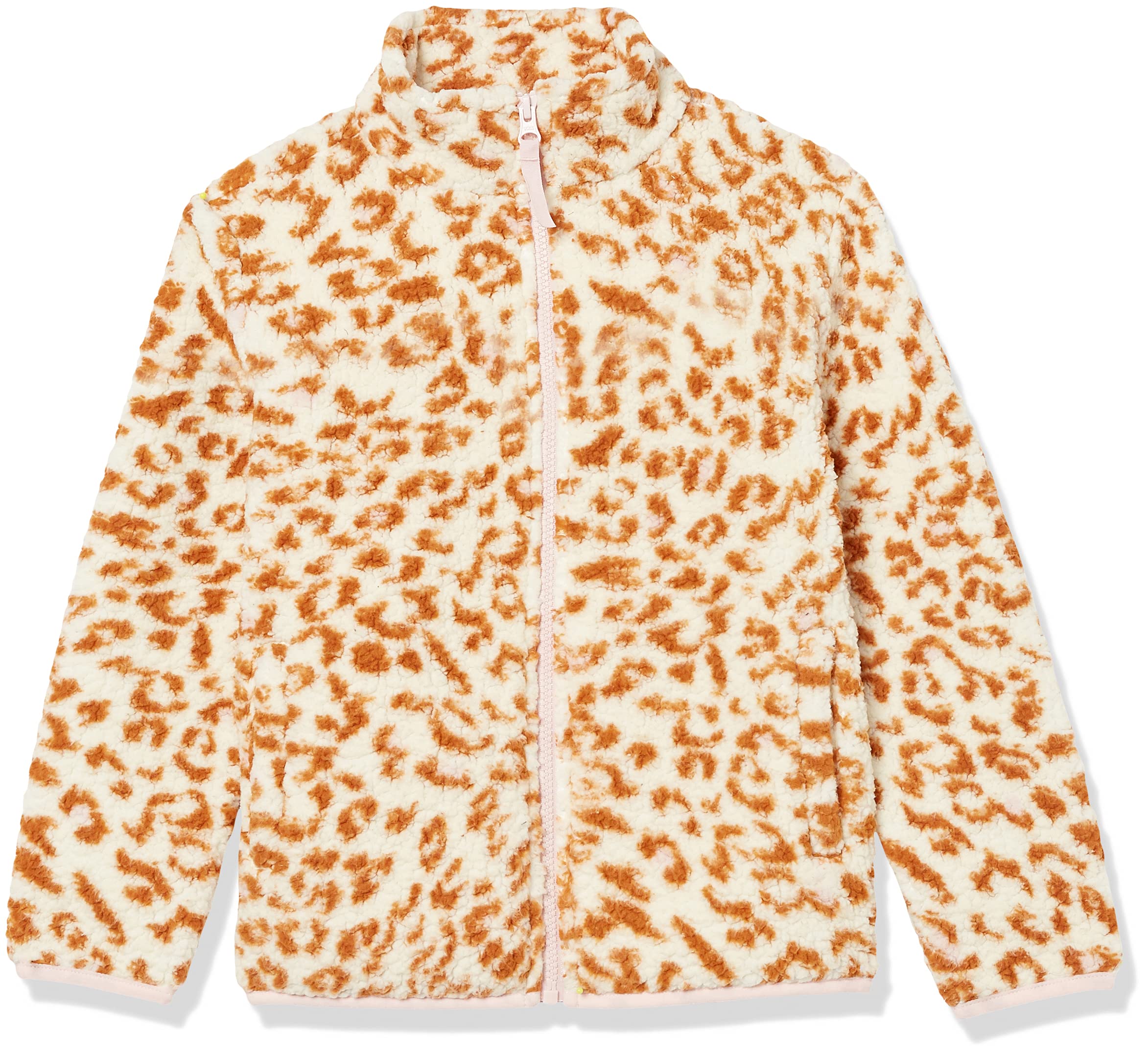 Amazon Essentials Girls' Sherpa Fleece Full-Zip Jacket - Soft & Warm Winter Coat for Kids, Toddler Outerwear with Cozy Lining | Perfect for School, Playdates & Outdoor Activities