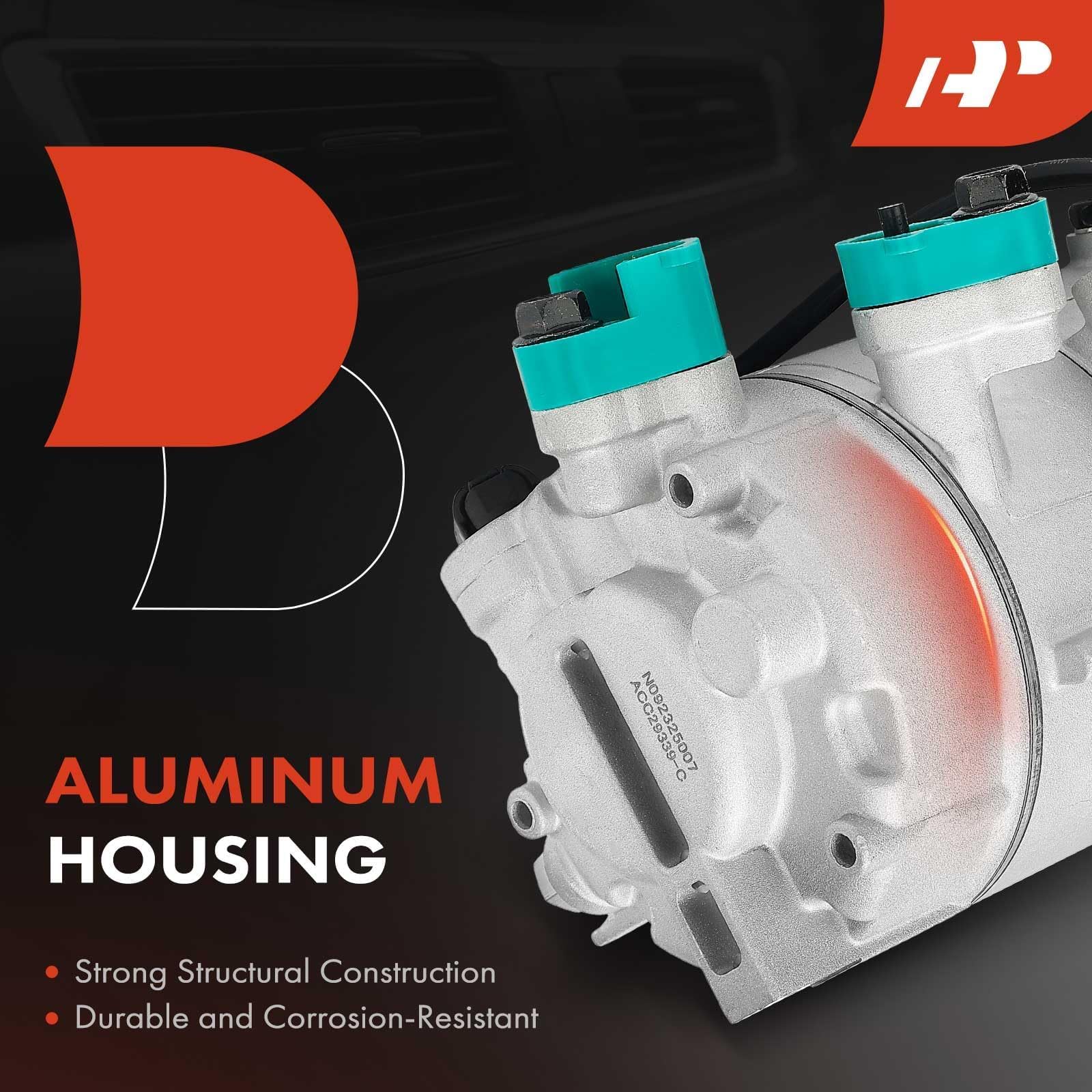 Premium AC Compressor with Clutch for 2017-2020 Hyundai Elantra 2.0L - High Performance Auto Air Conditioning Replacement Part - Perfect for Summer Road Trips & Hot Weather Commuting