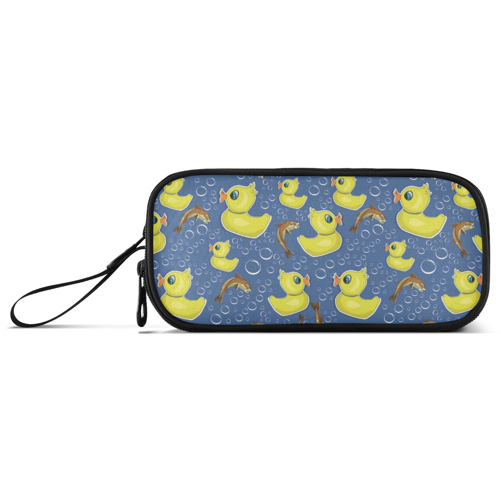 J JOYSAY Large Capacity Ducks & Fish Design Pencil Case for School, College, Office - Spacious Pen Pouch for Boys & Girls - Perfect for Organizing Stationery, Art Supplies, and Writing Tools