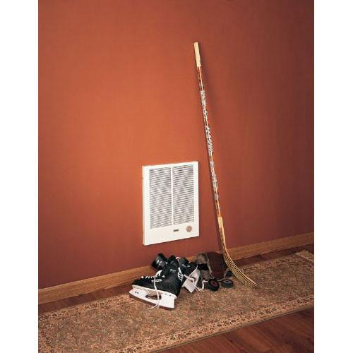 Broan 194 White Heavy Duty Rectangular Wall Heater 1500W/3000W 240V - Perfect for Garage, Basement & Workshop Heating