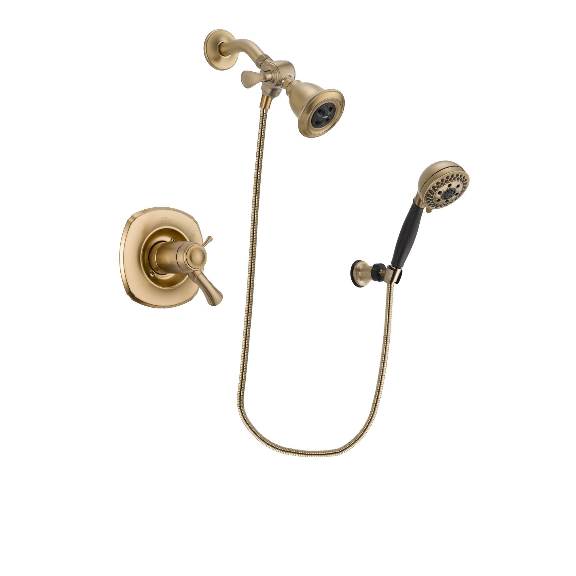Delta Addison Champagne Bronze Thermostatic Shower System with Water-Efficient Showerhead & 5-Spray Hand Shower - DSP3764V | Perfect for Modern Bathrooms & Water Conservation