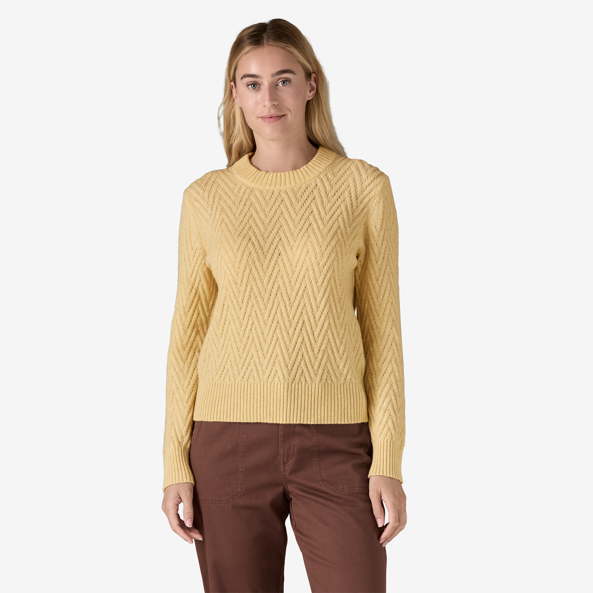 Eco-Friendly Women's Recycled Wool Blend Crewneck Sweater - Soft & Warm Winter Pullover for Casual Outfits & Cozy Home Wear