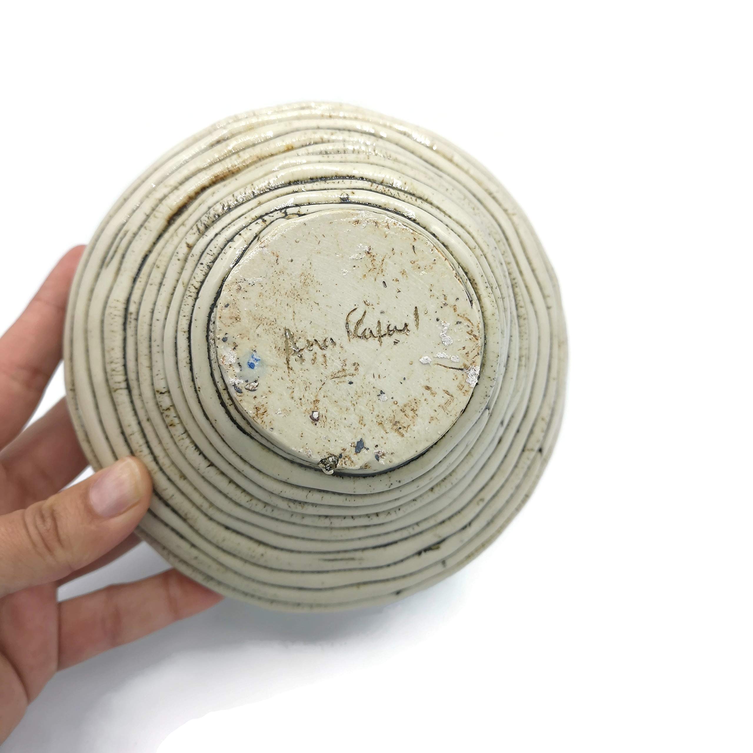 Handmade Rustic Ceramic Vase - Irregular Stoneware Textured Sculpture Art for Home Decor | Farmhouse, Boho & Modern Interior Design | Perfect for Living Room, Dining Table & Wedding Centerpieces