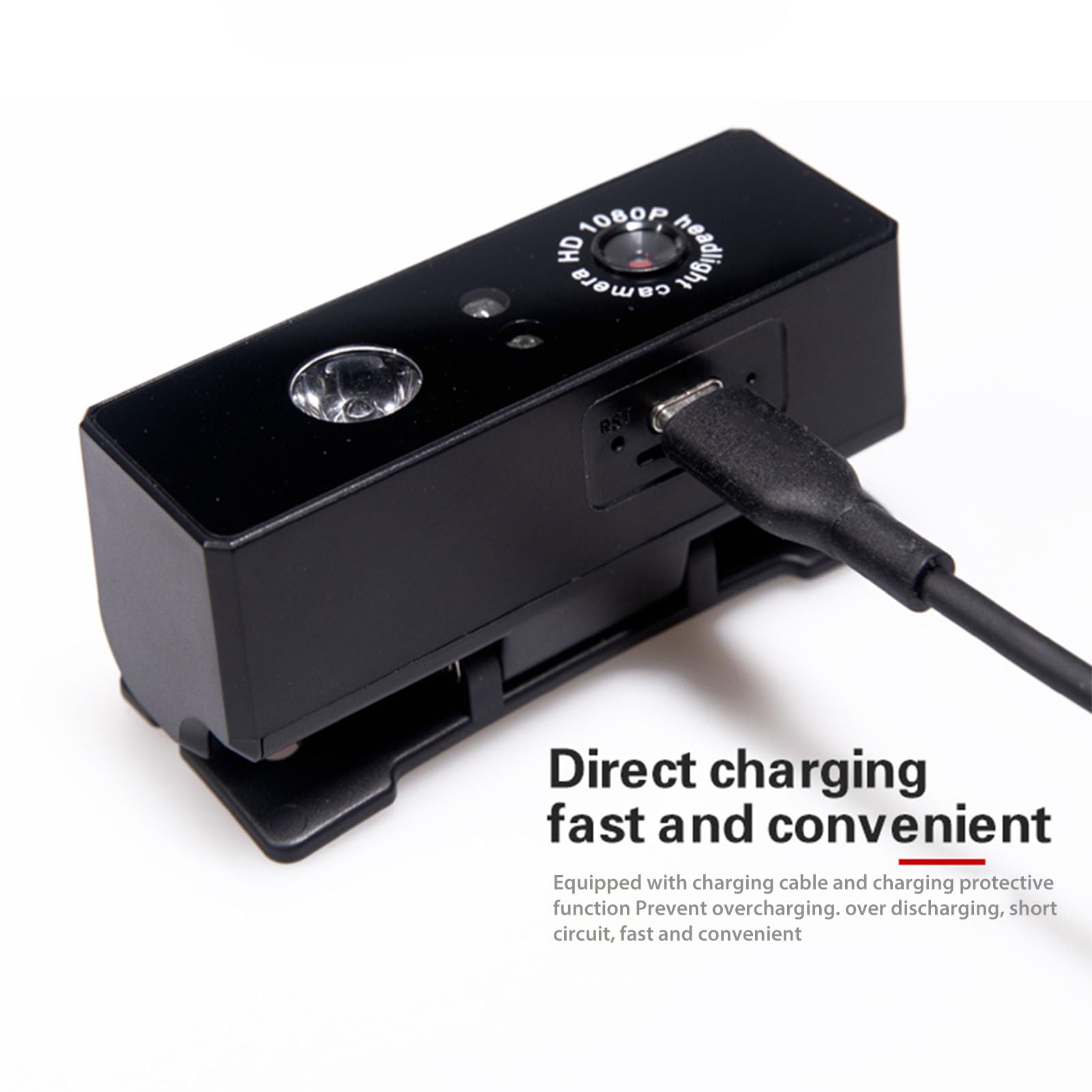 Annadue 1080P Wearable Action Camera with Gesture Sensor Light, 1800mAh Battery & 45° Angle Adjustment - Hands-Free Vlogging Camera for Outdoor Sports, Travel Adventures, Cycling, Skiing & Extreme Activities (Black)