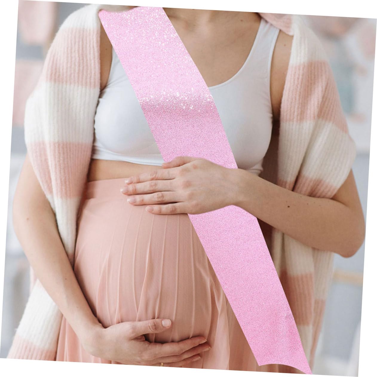 VICASKY 12 Pcs Pregnancy Shoulder Sash for Women - Plain Bridal Party Sash, Bachelorette Accessories, DIY Blank Sash for Wedding, Bridesmaid & Baby Shower Decorations - Perfect for Maternity Photos, Gender Reveals & Special Events