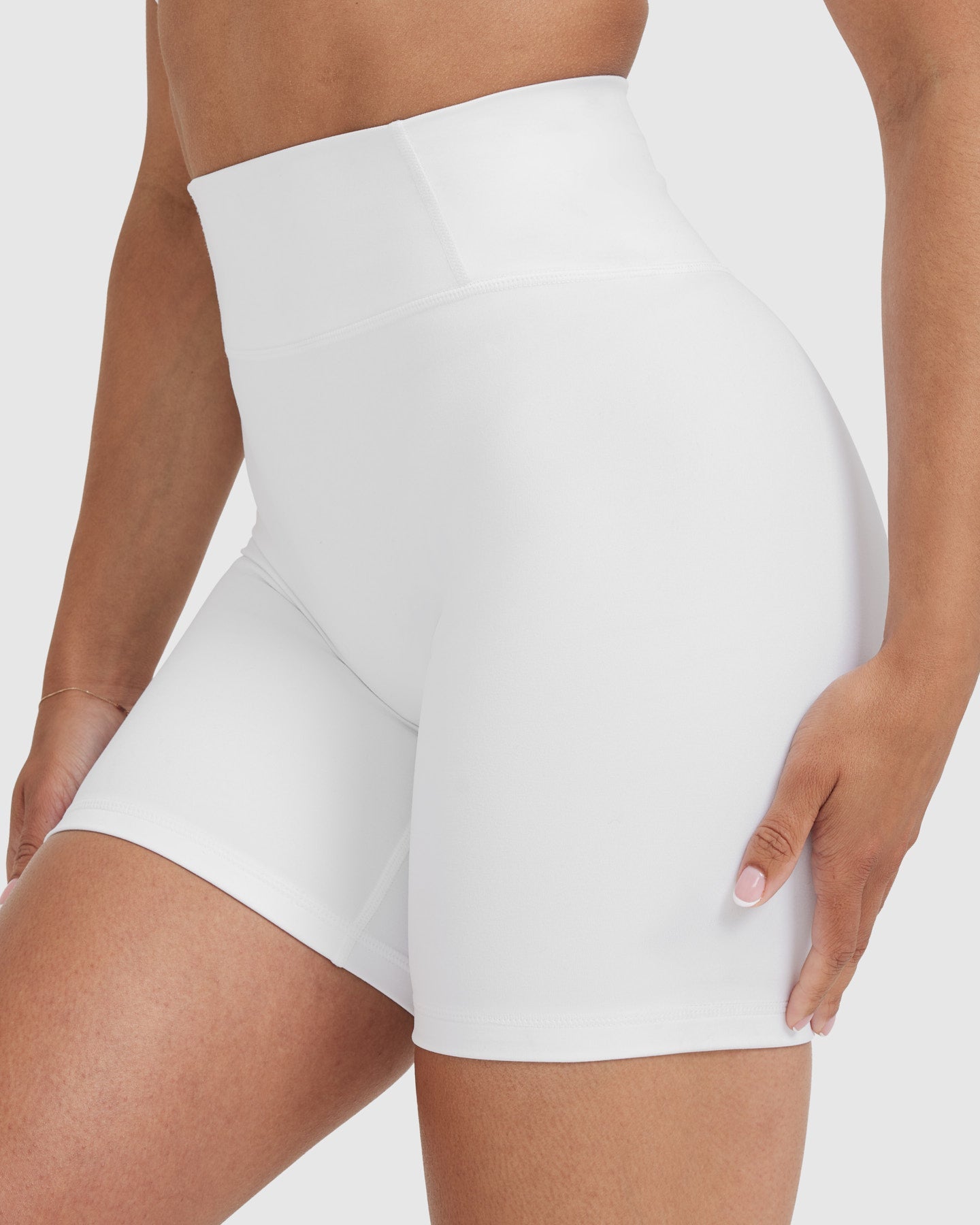 Timeless High Waisted Denim Shorts for Women | 6-Inch Inseam | White | Perfect for Summer Outfits & Beach Vacations