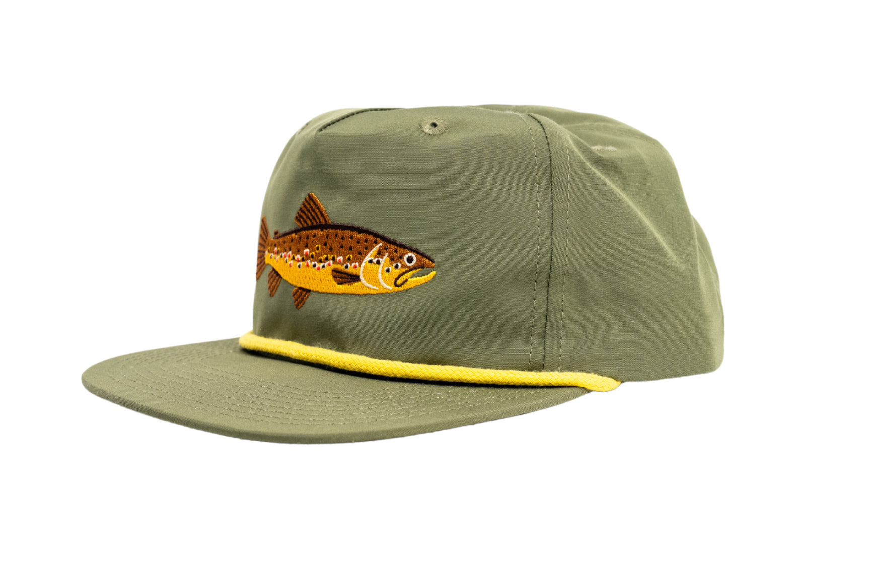 Brown Trout Hat - Adjustable Fishing Cap for Men & Women - Outdoor Sun Protection for Hiking, Camping, and Fly Fishing