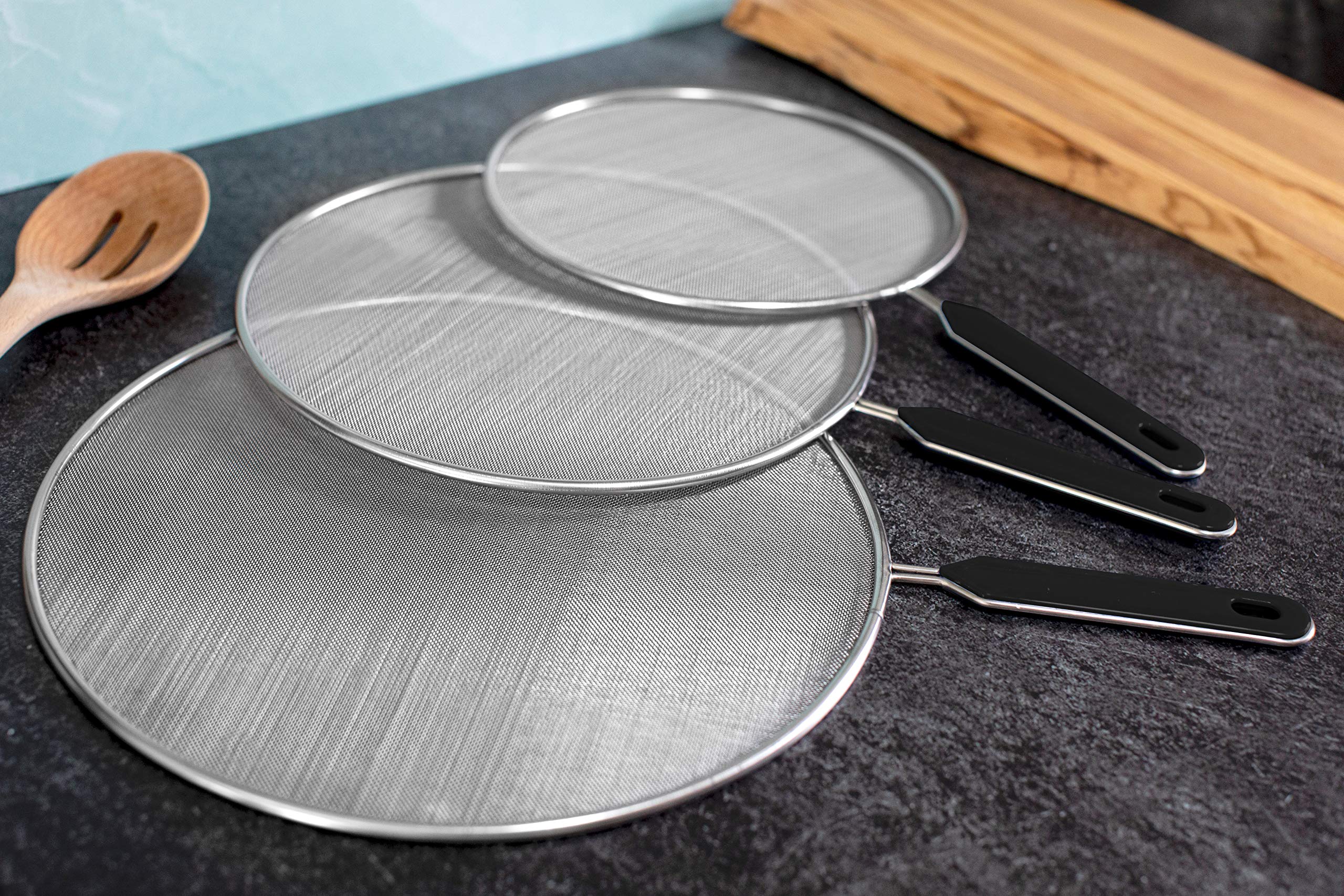 Premium Stainless Steel Grease Splatter Screen Set (8
