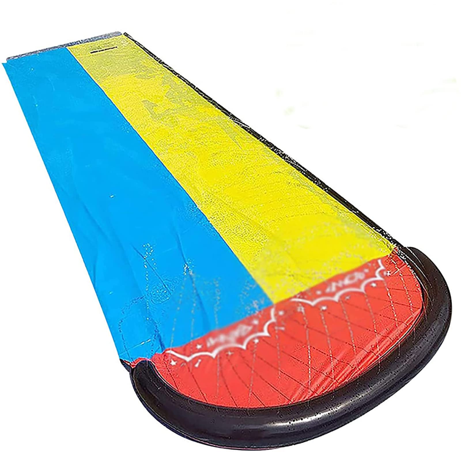 YZDKJDZ Double Lane Water Slide for Kids & Adults - Giant Splash Pool & Racing Lanes with 2 Crash Pads | Outdoor Summer Water Toys for Backyard, Garden Parties & Poolside Fun