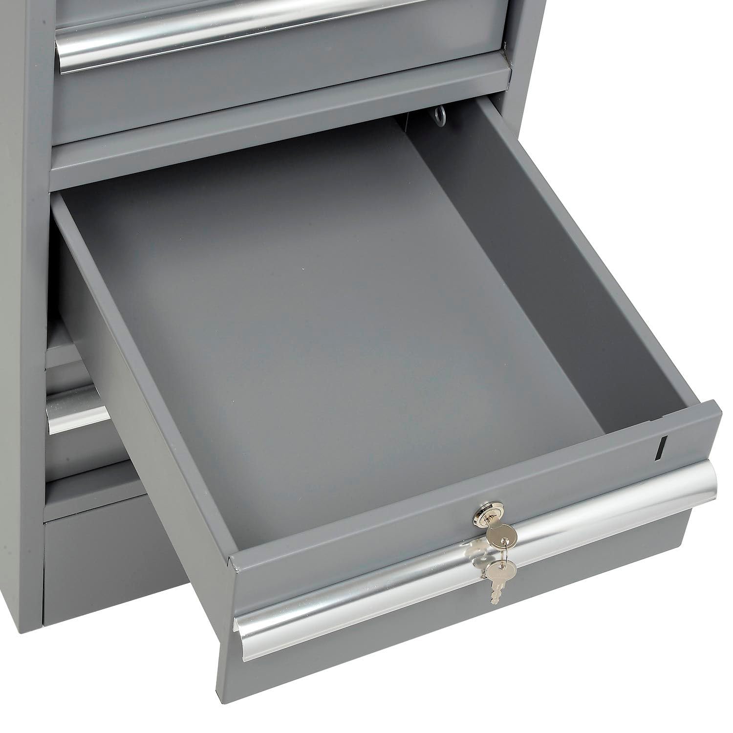 Global Industrial 4-Drawer Workbench Pedestal with Built-In Base - Heavy Duty Storage Cabinet for Garage, Workshop & Industrial Use