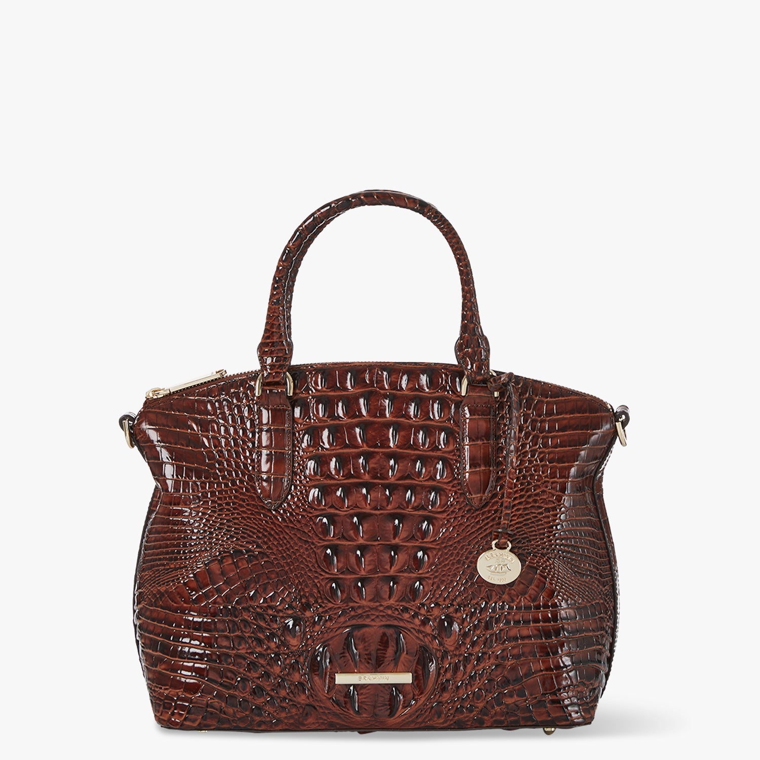 Duxbury Satchel Handbag in Pecan Brown - Melbourne Collection V4815100004 - Perfect for Work, Travel & Everyday Use