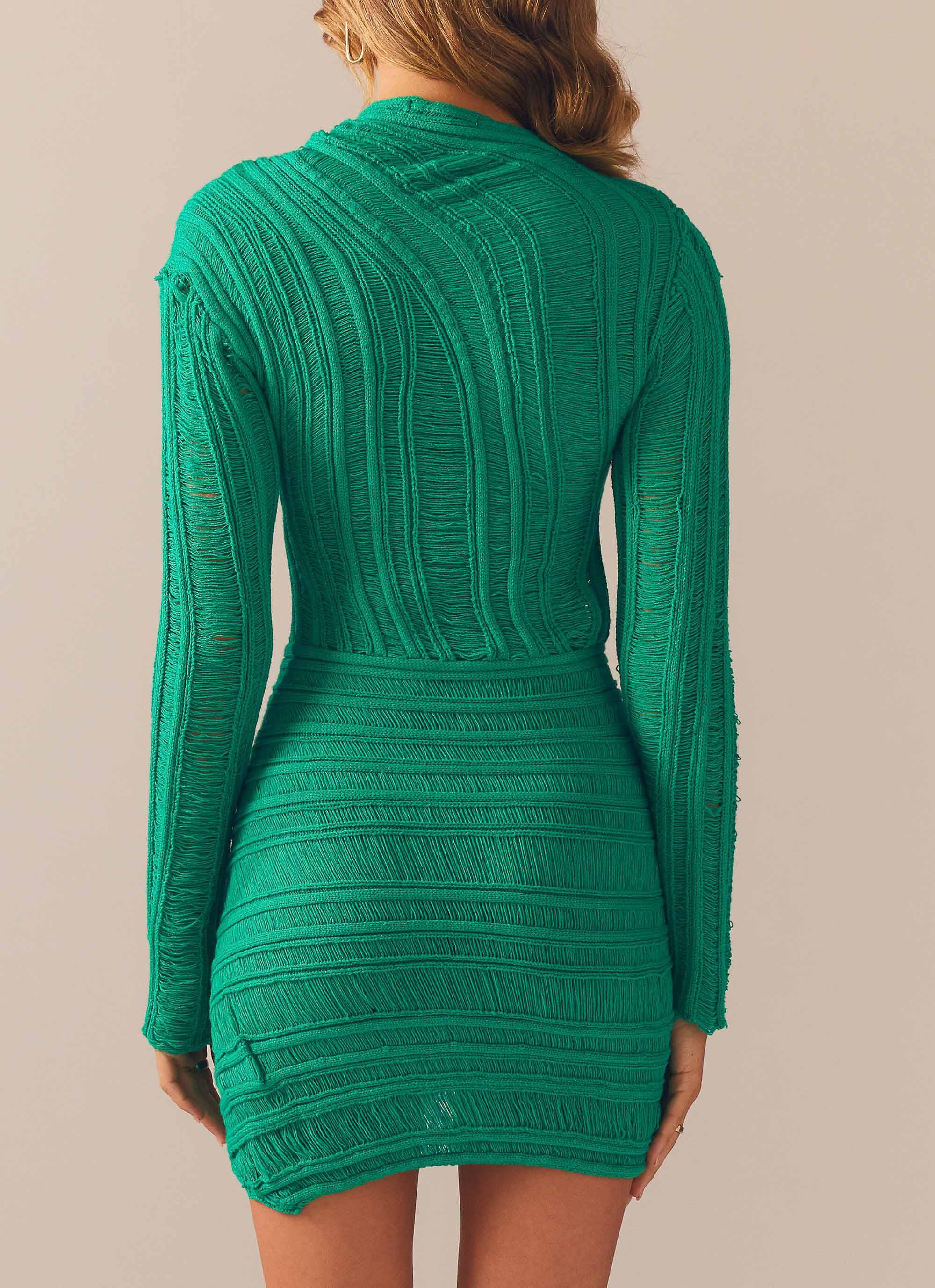 Angels Wing Mini Dress in Jade Green - Elegant & Flattering Women's Party Dress for Night Out, Date Night & Special Occasions