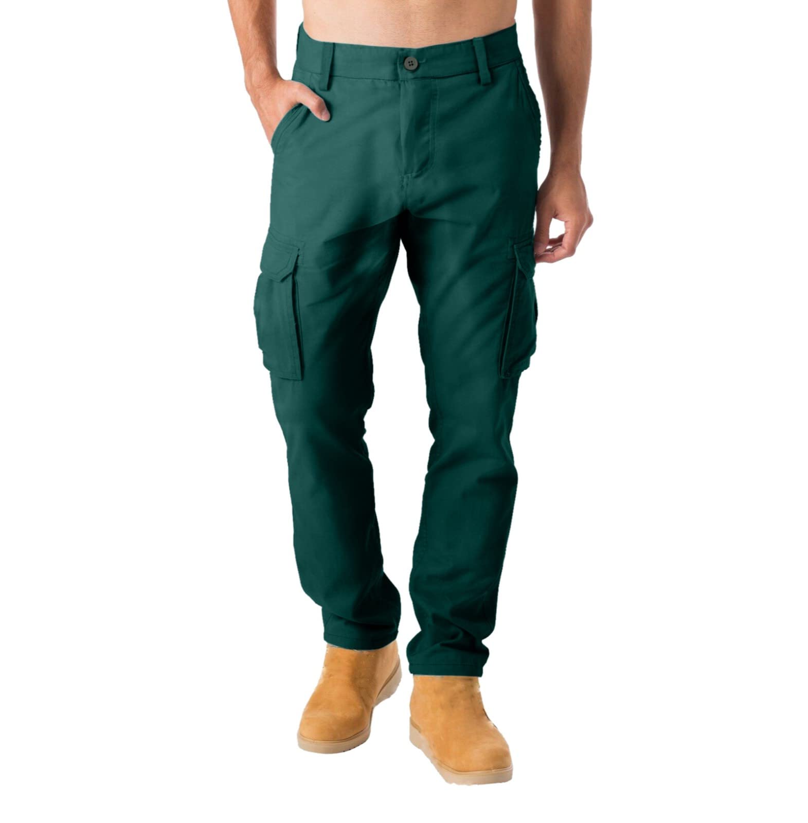 Maryia Men's Tactical Cargo Pants - Stretchable Elastic Waist Military Work Pants - Durable Ripstop Fabric for Outdoor, Hiking, Camping & Tactical Operations