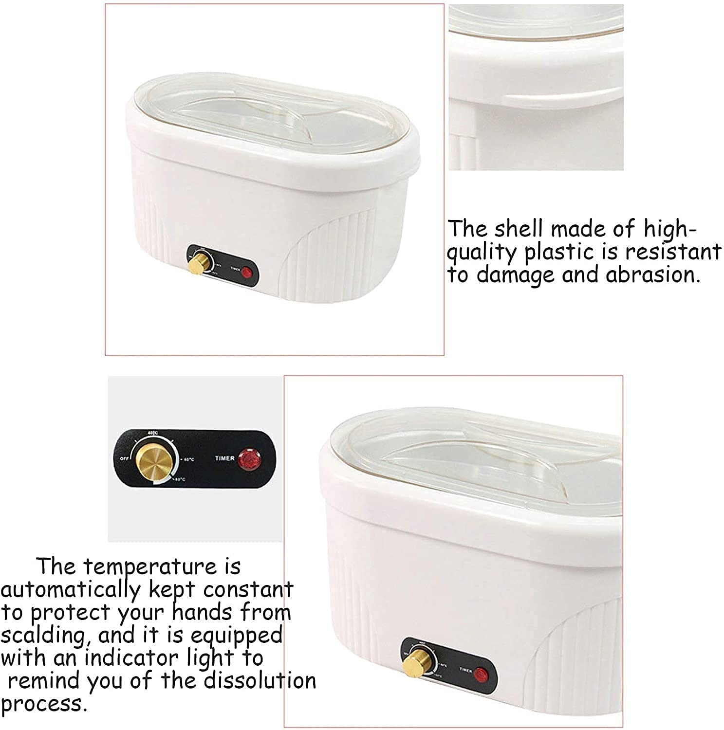 Professional Home Waxing Kit with Hard Wax Beads - Bikini, Eyebrow, Legs & Armpit Hair Removal | Includes Wax Warmer & Pre/After Wax Spray | Perfect for DIY Salon Waxing at Home