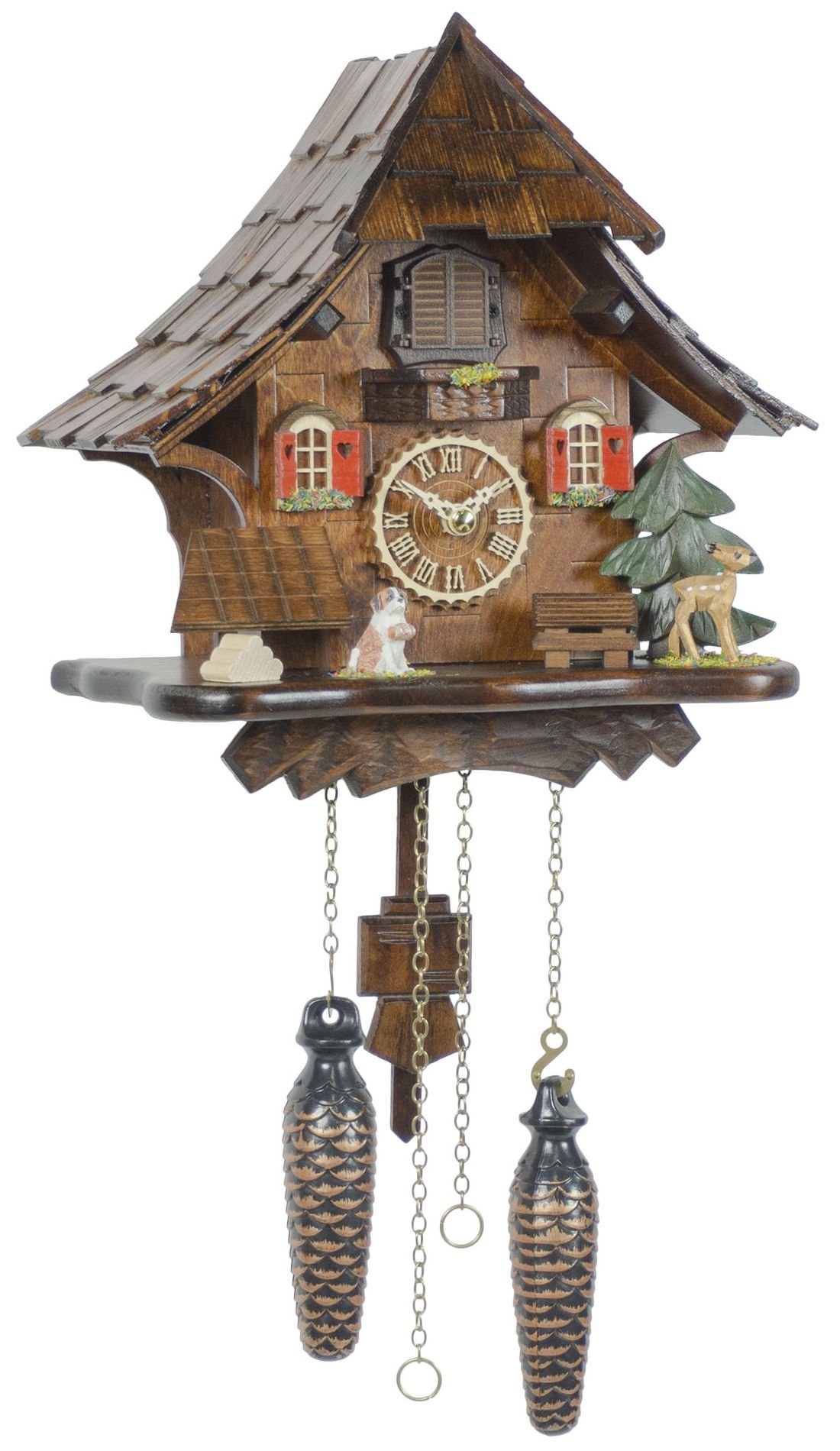 Authentic Black Forest Cuckoo Clock with Music - Trenkle Quartz TU 443 QM - Perfect for Home Decor, Gift & Traditional German Style Interiors