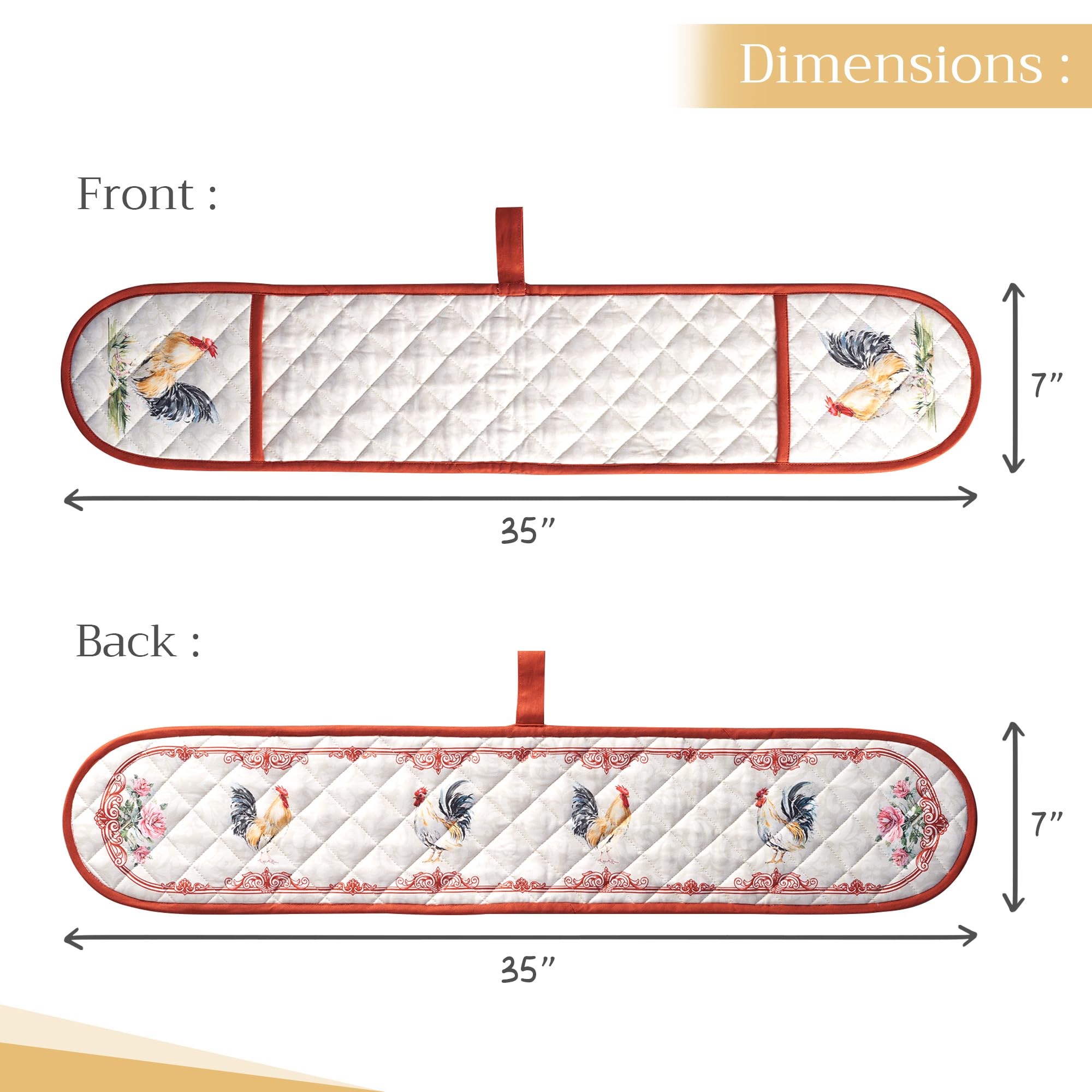 Hermès-Inspired Double Oven Mitts - 100% Cotton 7