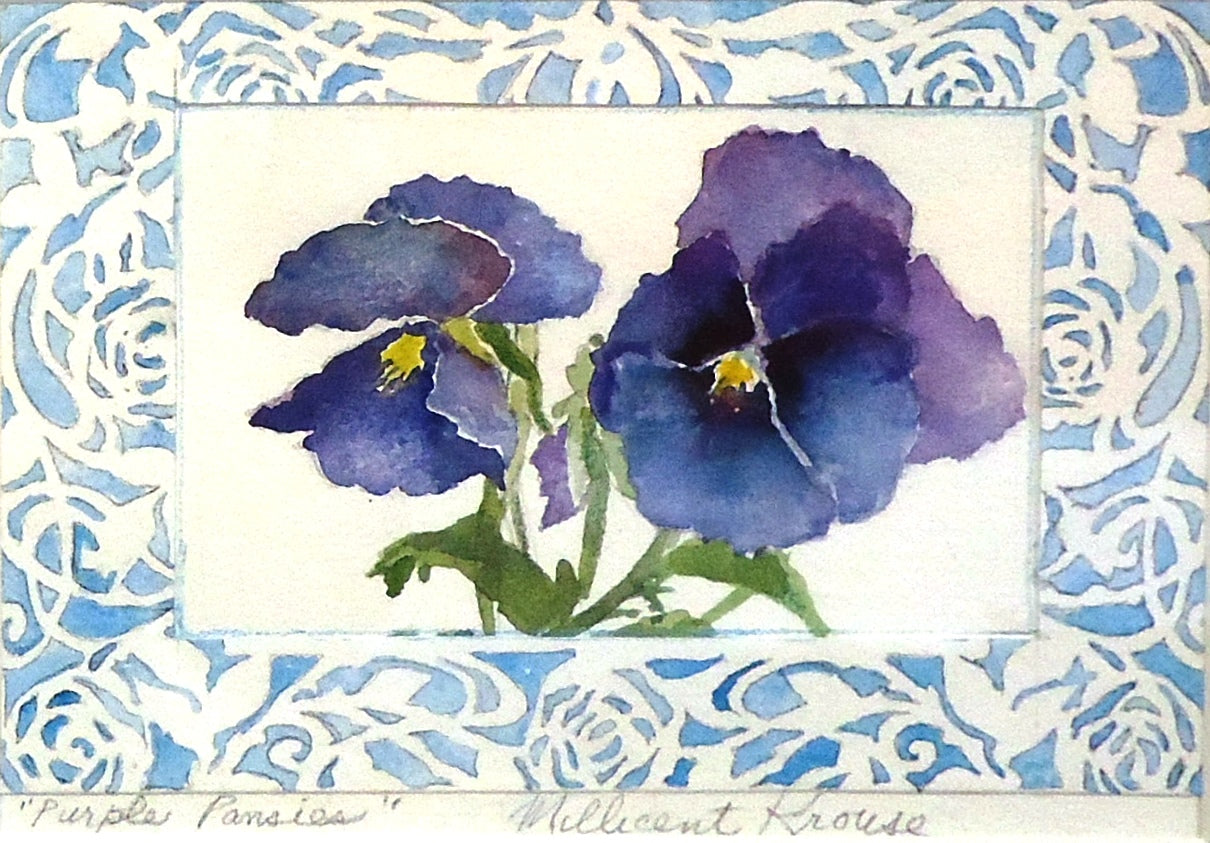 Millicent Krouse Purple Pansies - Beautiful Artificial Silk Flowers for Home Decor, Wedding Centerpieces & Floral Arrangements