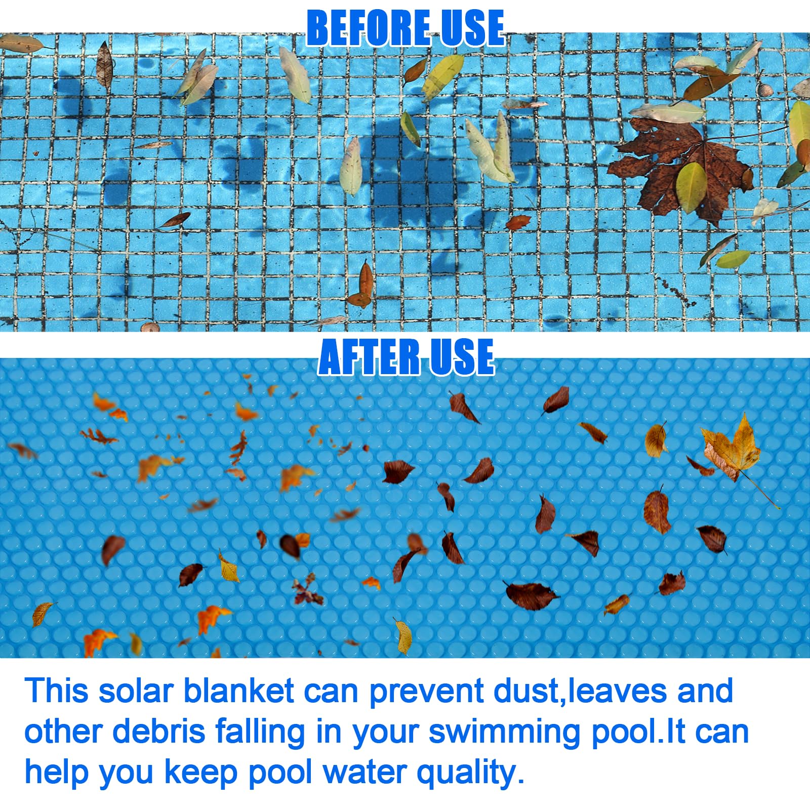 6x6 FT 16-Mil Hot Tub Bubble Blanket - Heavy Duty Floating Solar Cover for Spas & Pools | Heat Retaining Thermal Insulation Blanket | Perfect for Winter Protection & Energy Savings