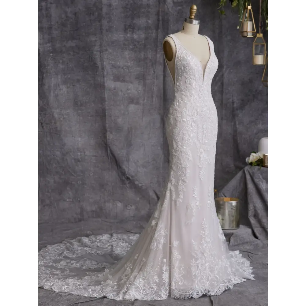 Elegant Estella Wedding Dress by Maggie Sottero | Romantic Lace Bridal Gown for Church, Garden & Beach Weddings
