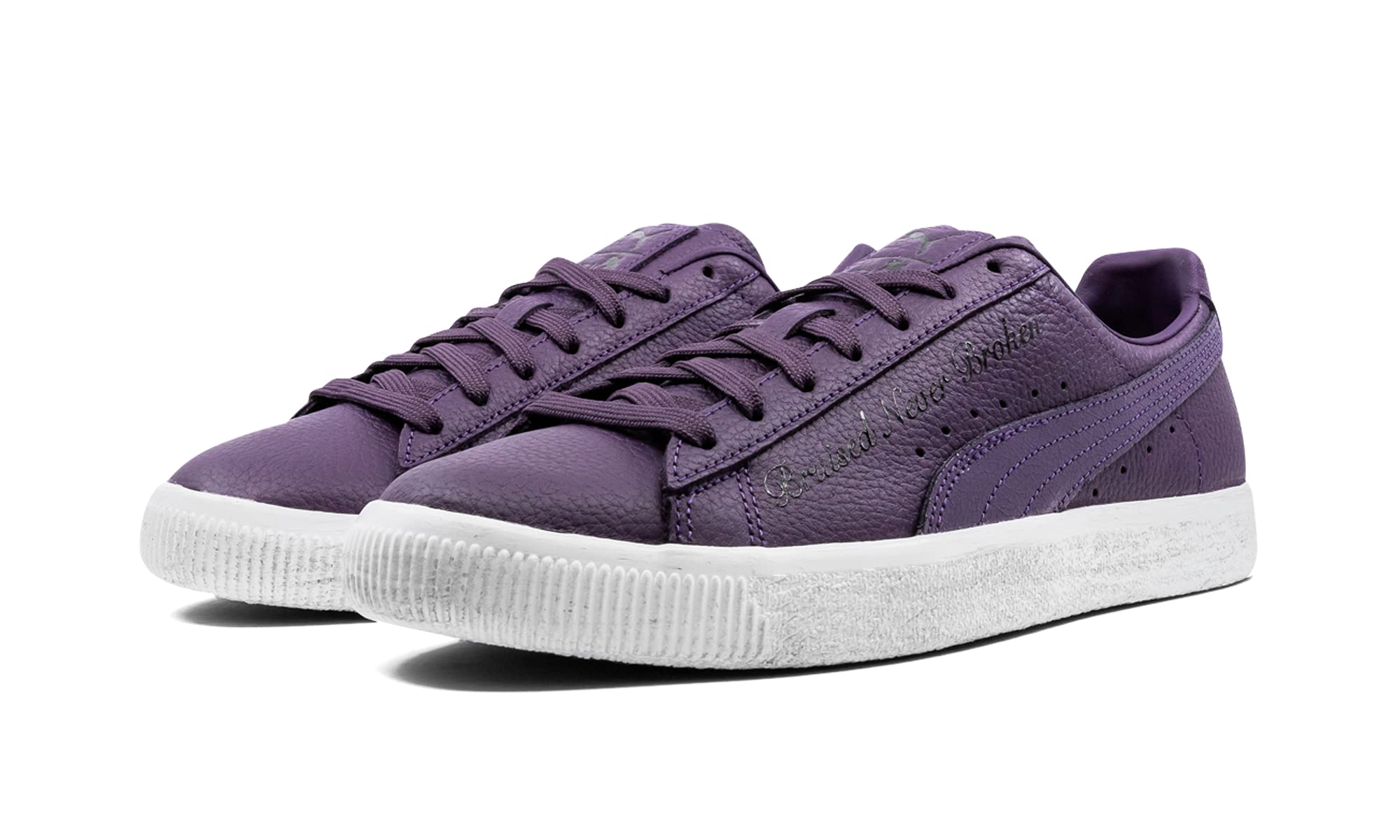 PUMA Men's Clyde PRPS Sneakers - Size 9 Purple/White Basketball Shoes for Casual Wear & Street Style