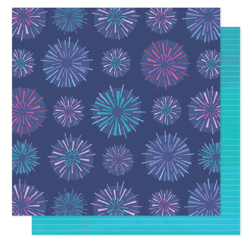 Shimelle Sparkly Sky Scrapbook Paper - 12x12 Inch Multi-Color Glitter Cardstock for DIY Crafts, Scrapbooking, Card Making & Home Decor