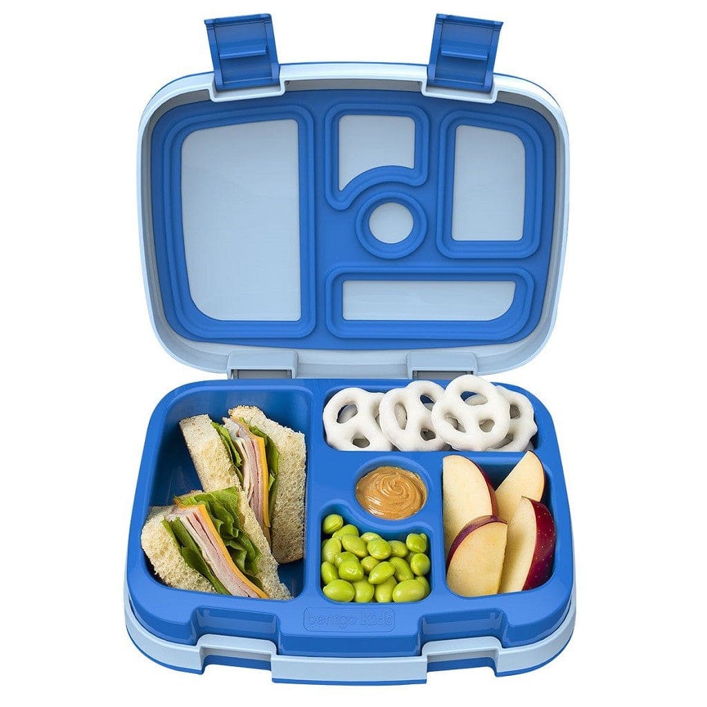 Bentgo Kids Leak-Proof Bento Lunch Box - Blue | 5-Compartment Meal Container for School, Picnics & Travel | BPA-Free Plastic Food Storage